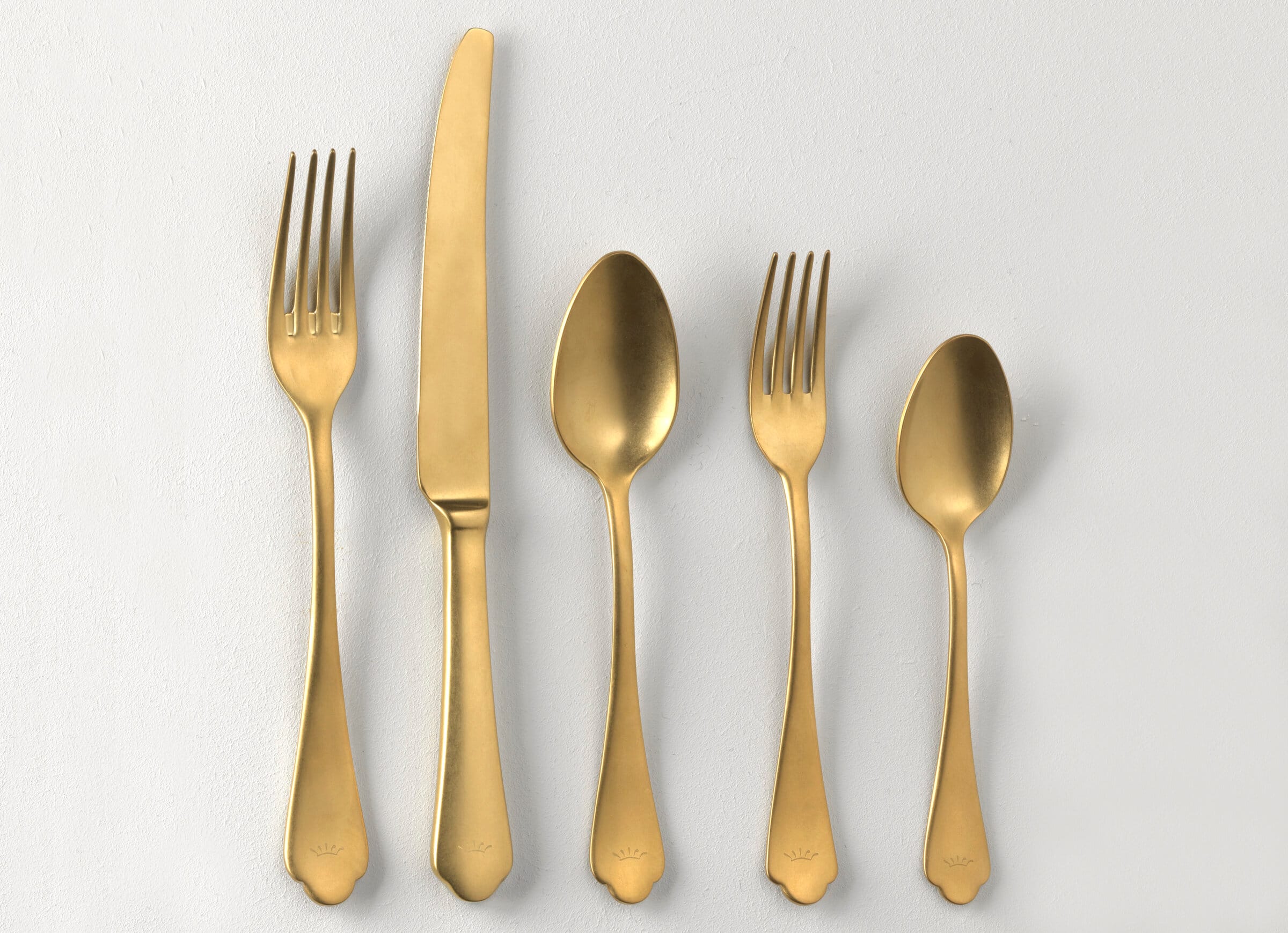 Cinnani Set Posate Oro per 6 persone, 30 pezzi Posate in Acciaio Inox