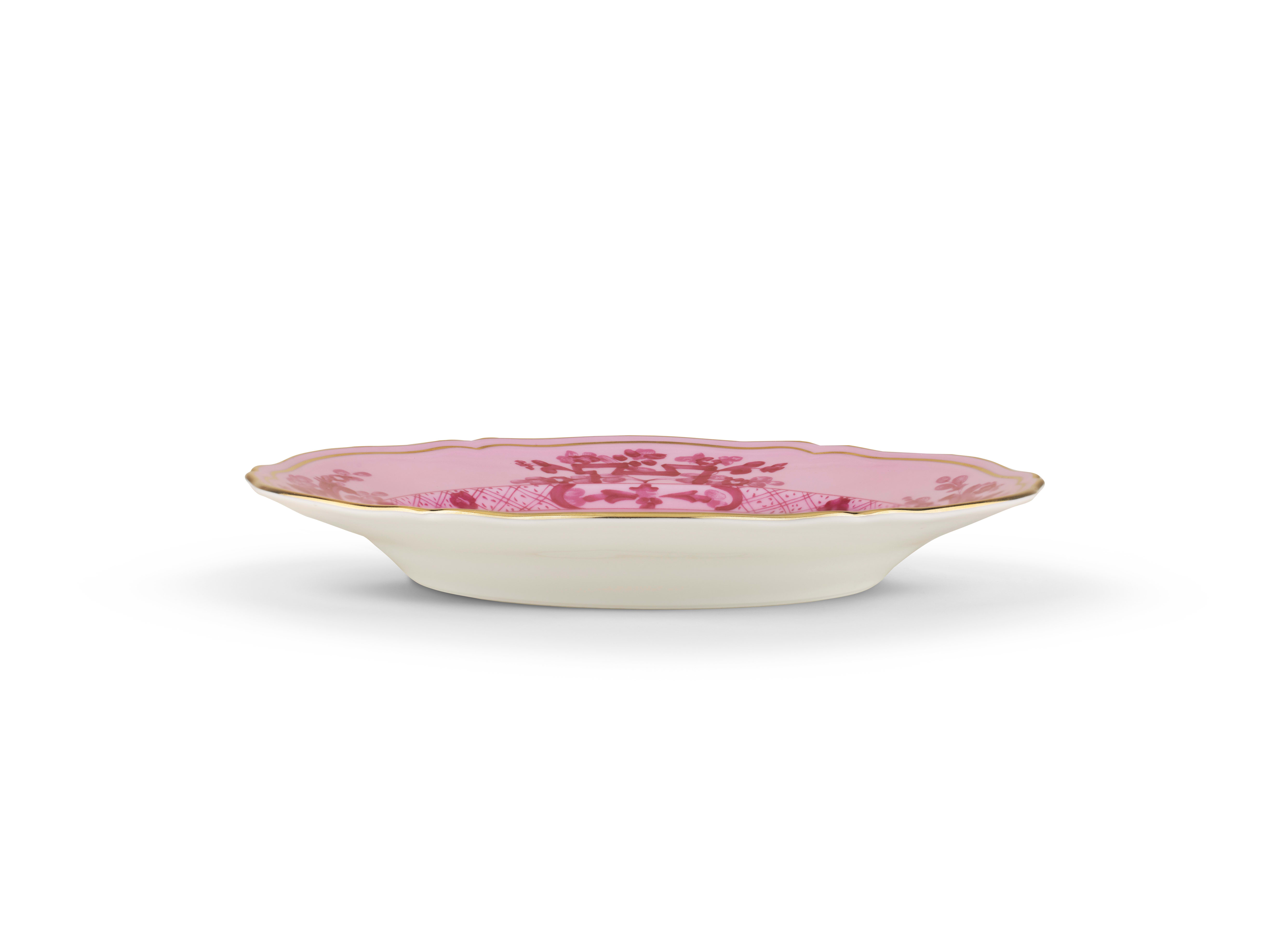 Purple mauve dessert plate in porcelain | GINORI 1735