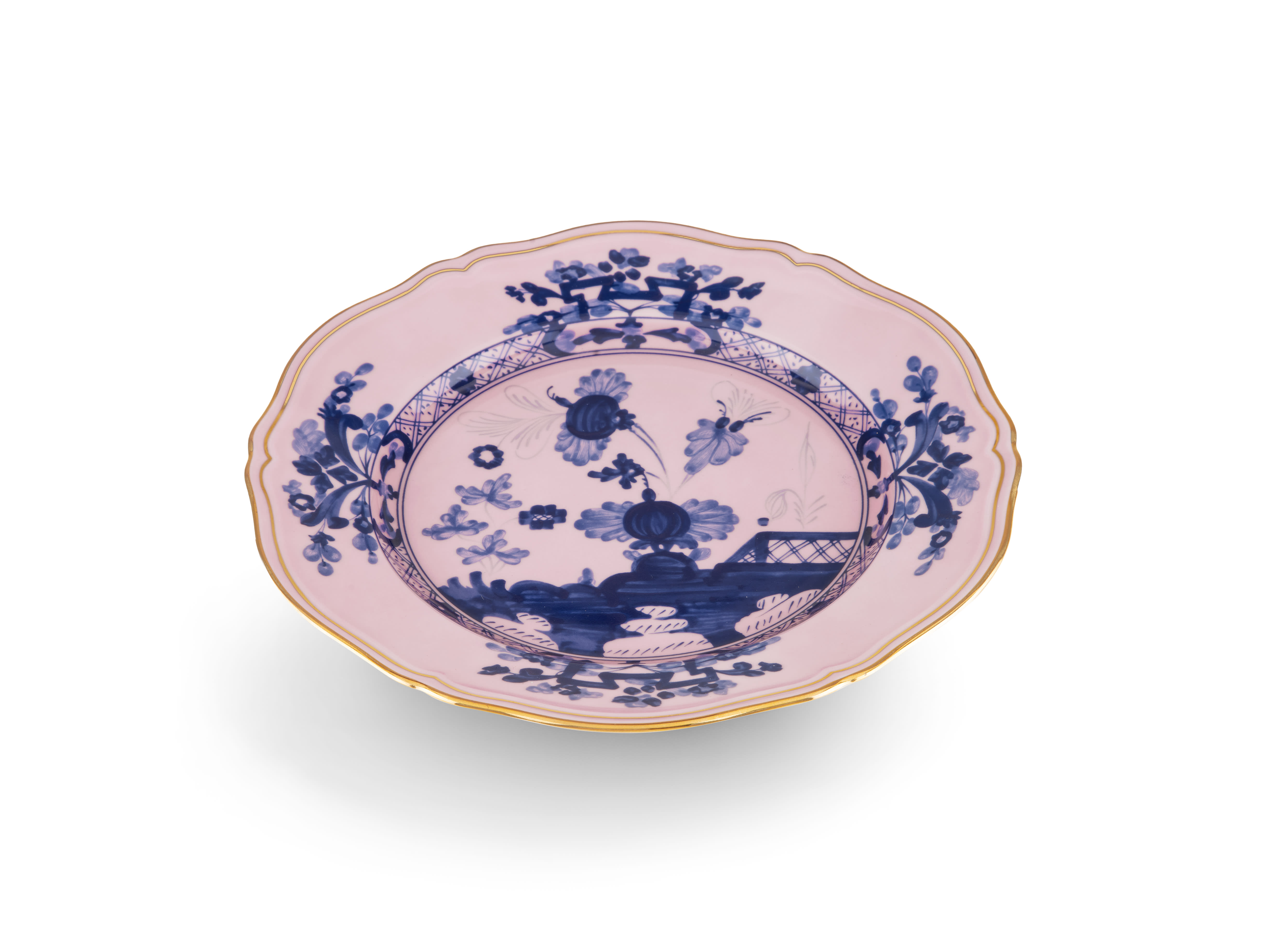 Azalea pink flat plate in porcelain | GINORI 1735