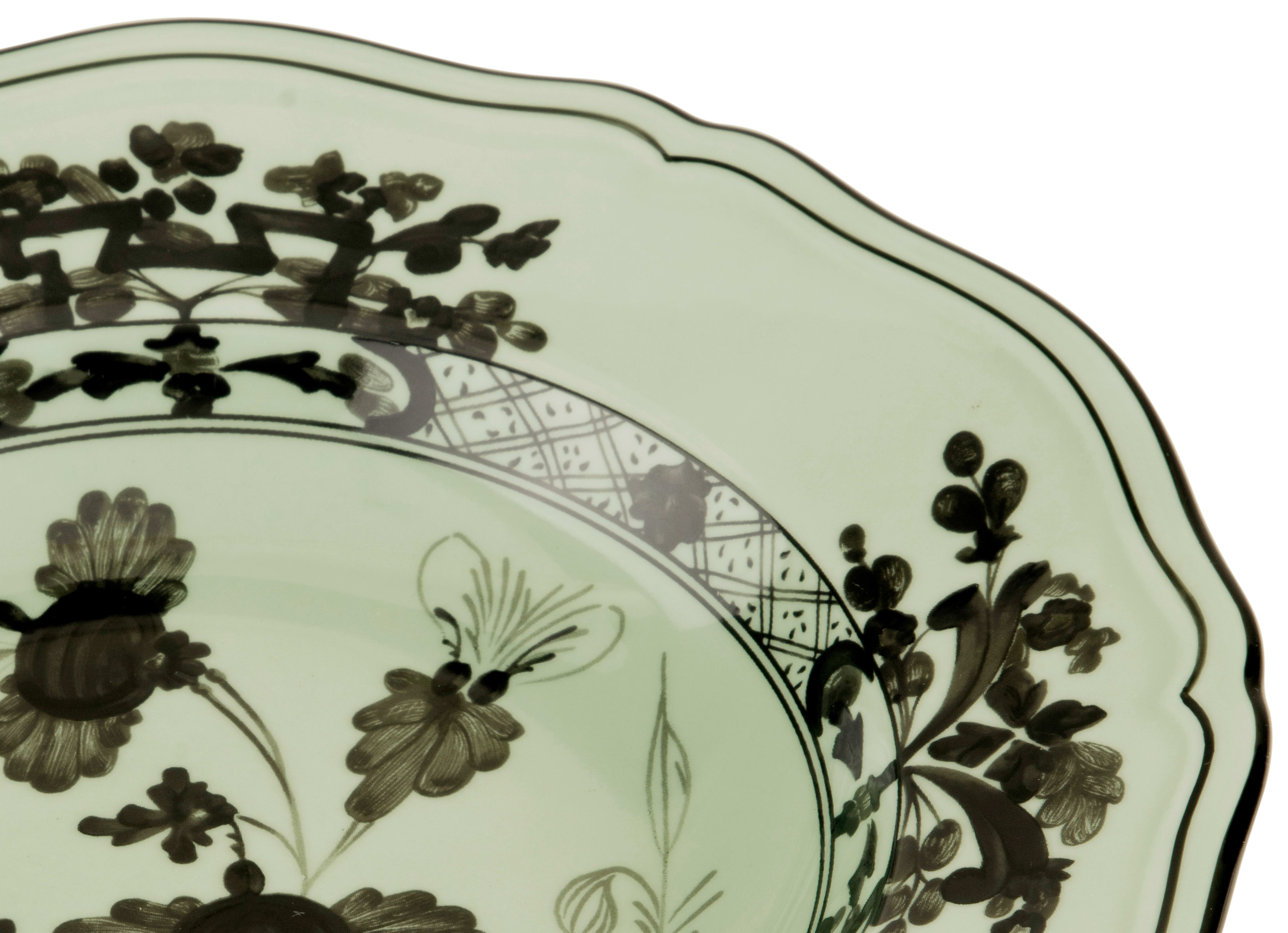 Barium-green porcelain soup plate | GINORI 1735