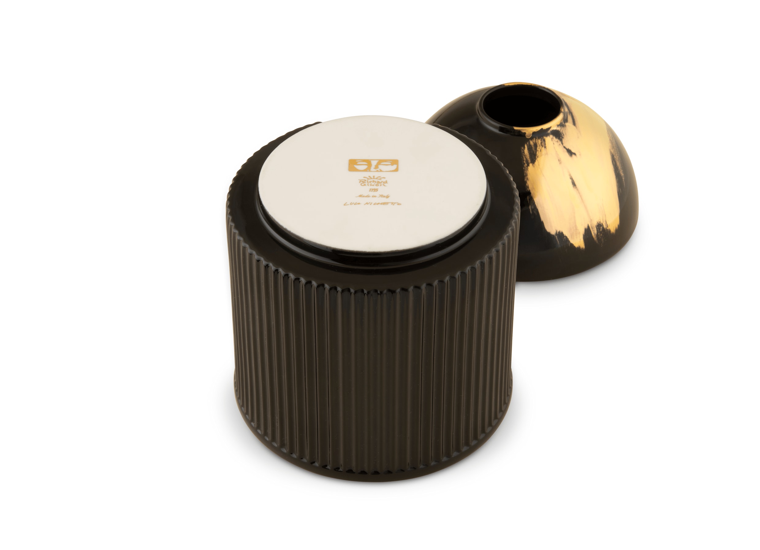 Diffuser Holder L'Amazzone Charcoal - Gold | GINORI 1735