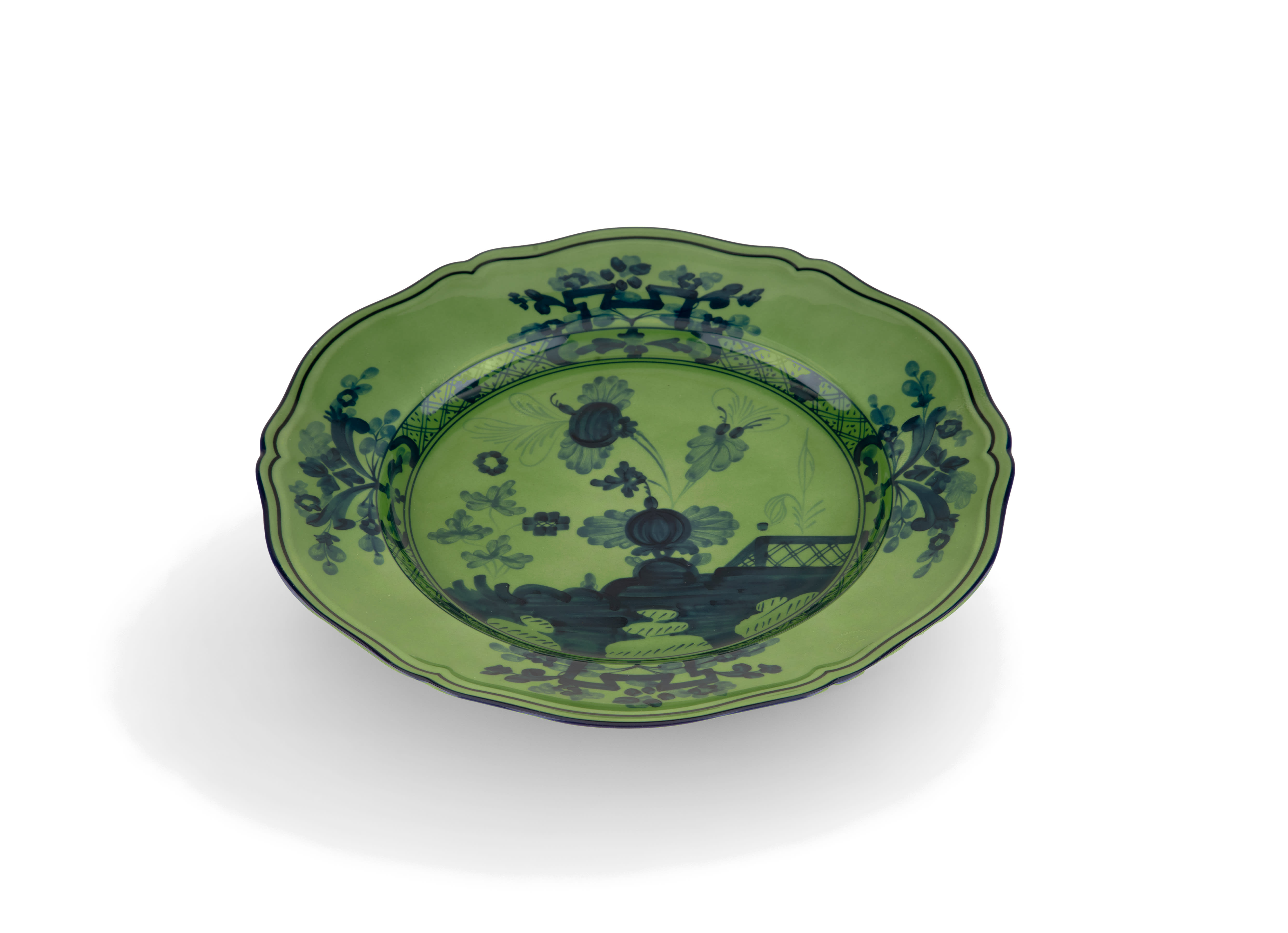 Malachite-green porcelain round platter | Ginori1735 | GINORI 1735
