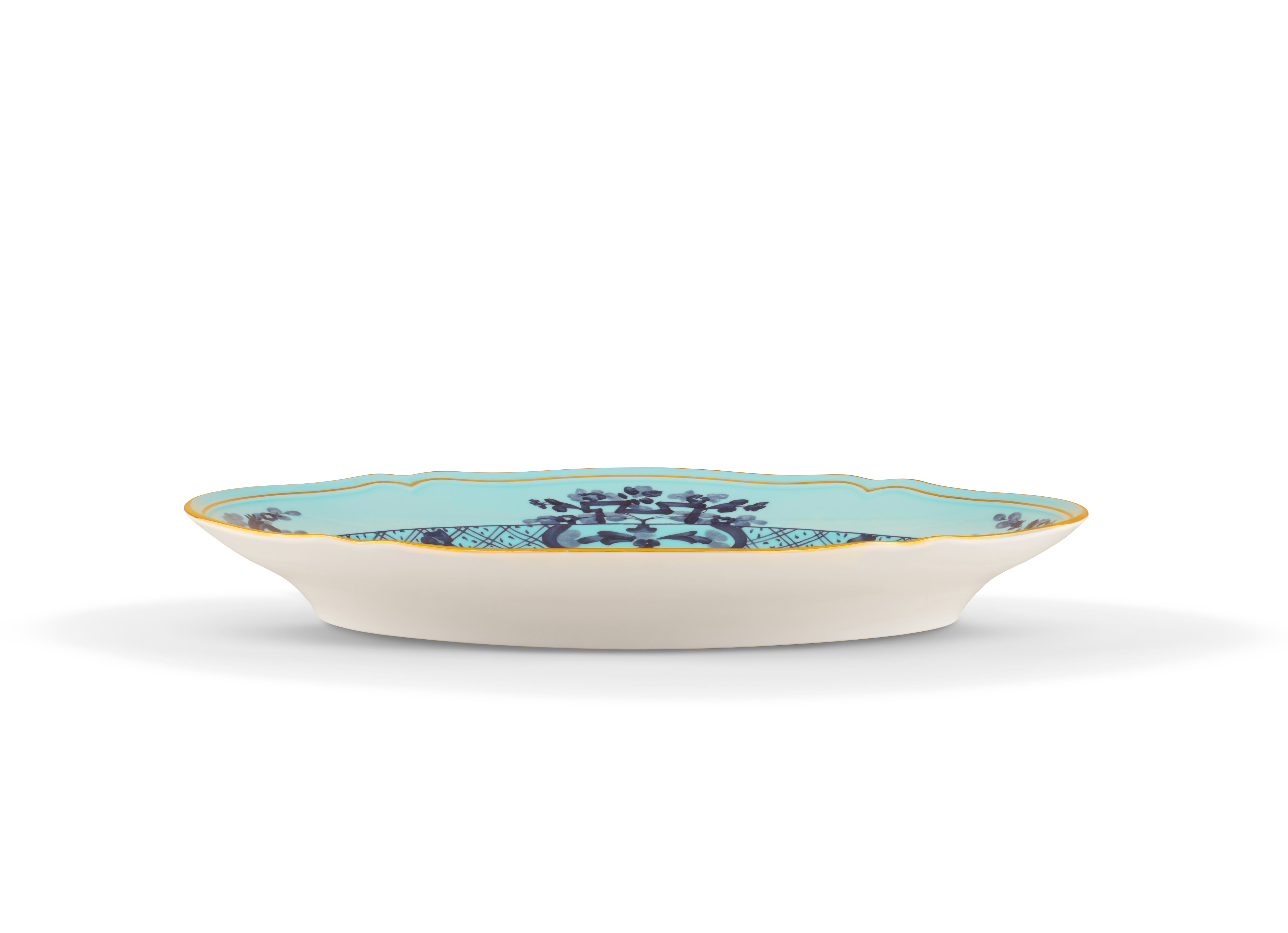 Iris-blue porcelain oval platter | Ginori1735 | GINORI 1735