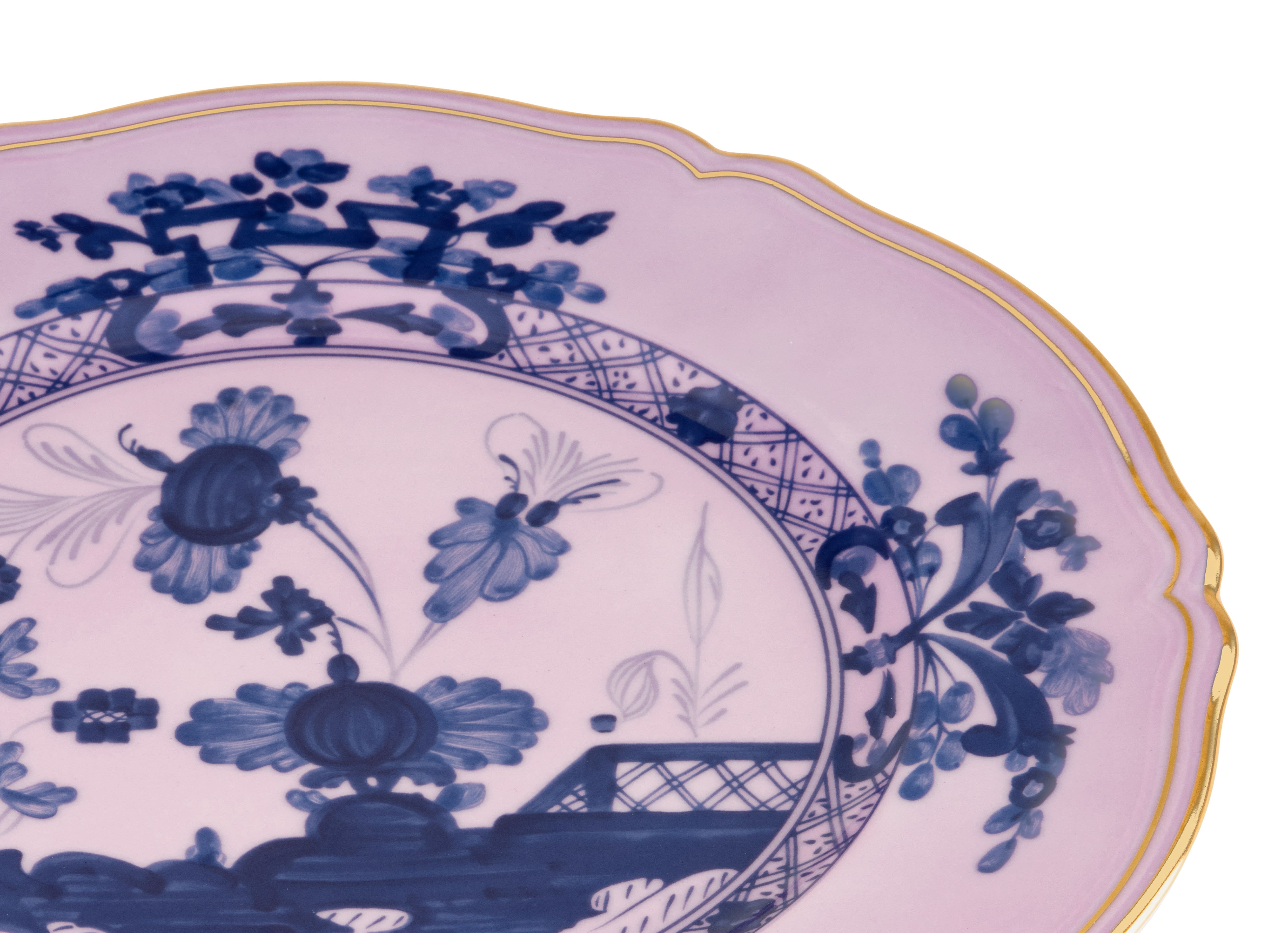 Azalea-pink porcelain charger plate | GINORI 1735