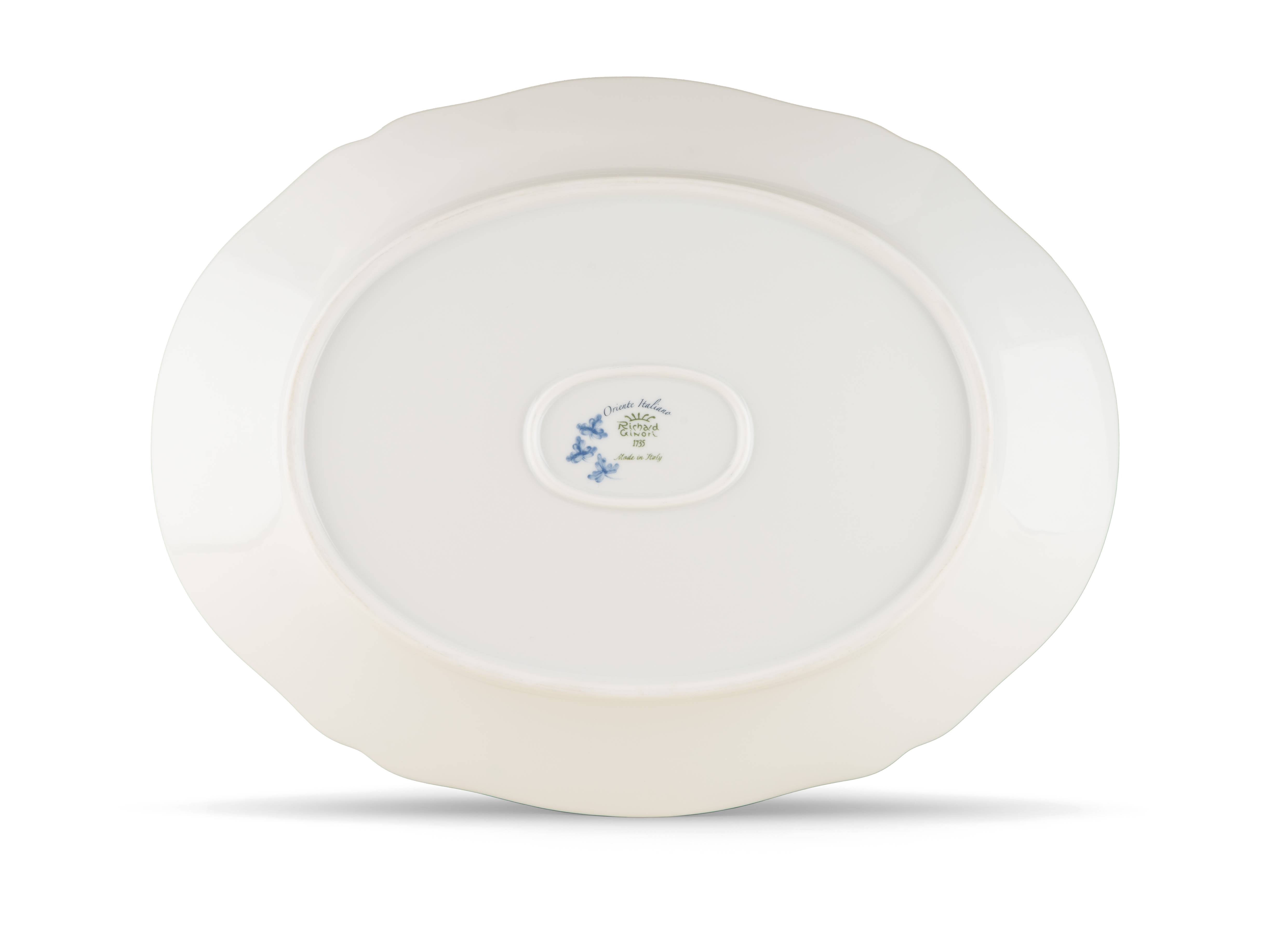 Periwinkle-blue porcelain large oval platter | Ginori1735 | GINORI