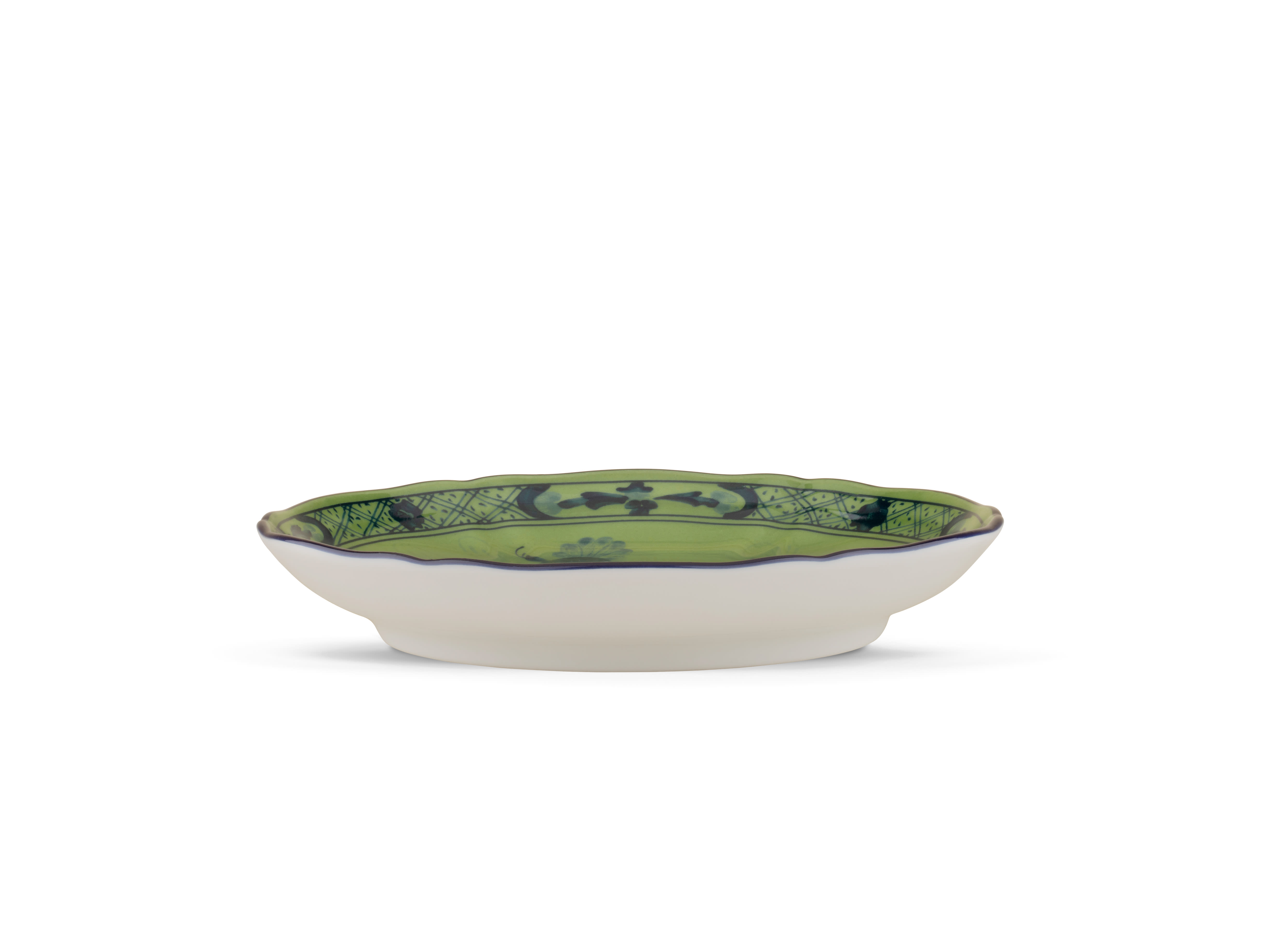 Malachite-green porcelain coffee saucer | GINORI 1735