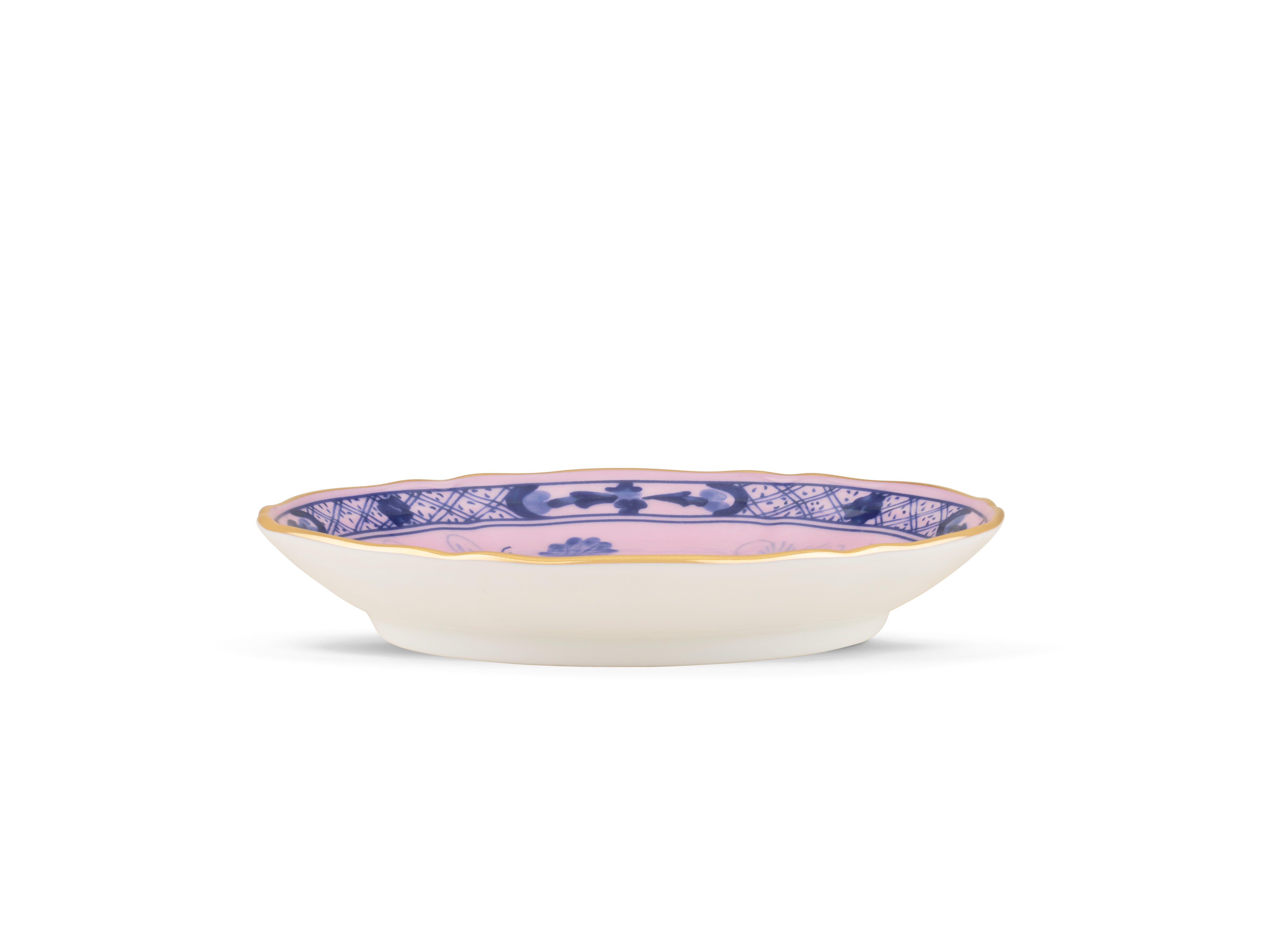 Azalea-pink porcelain espresso saucer | GINORI 1735