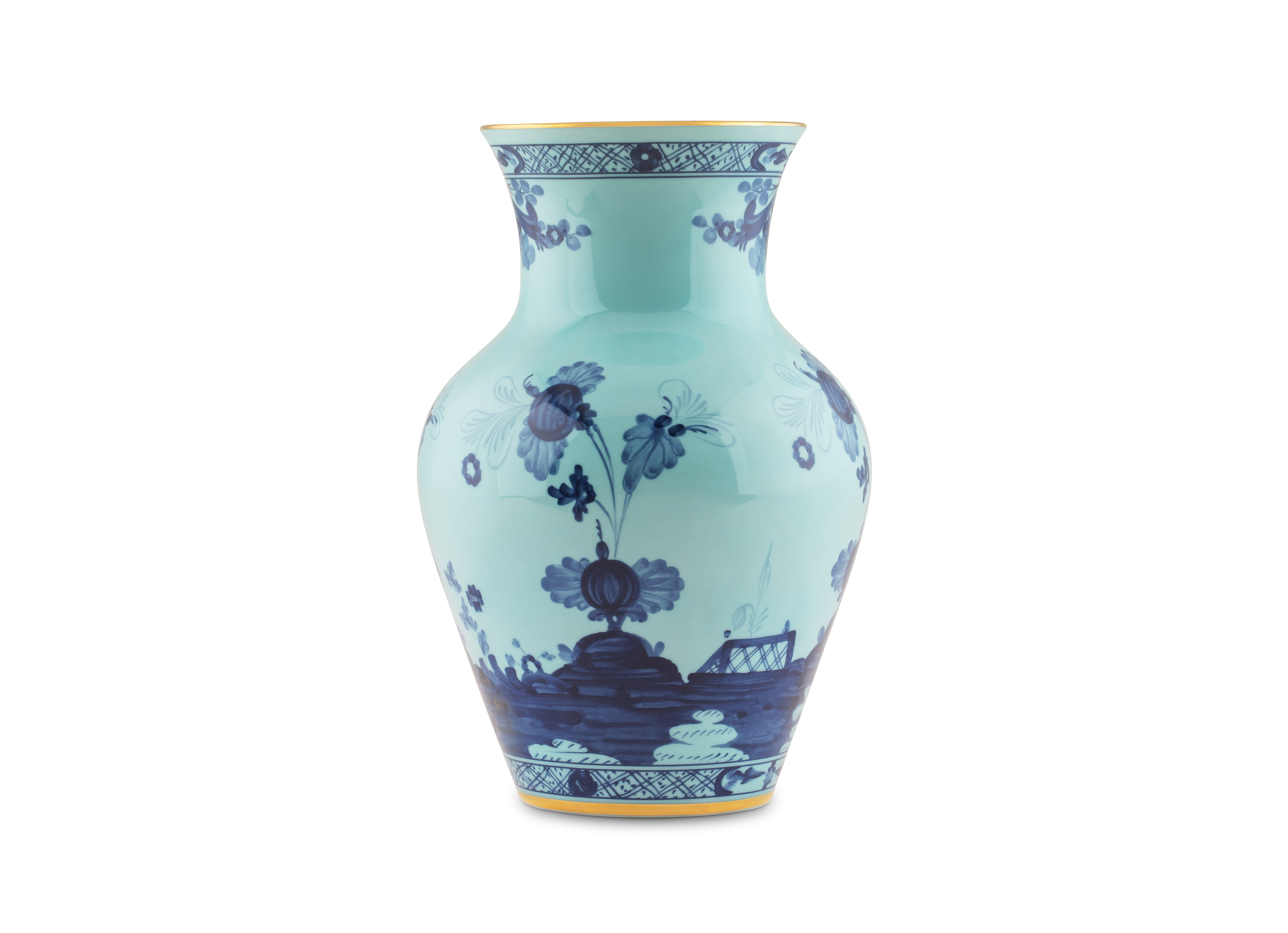 Iris-blue porcelain Ming vase | GINORI 1735