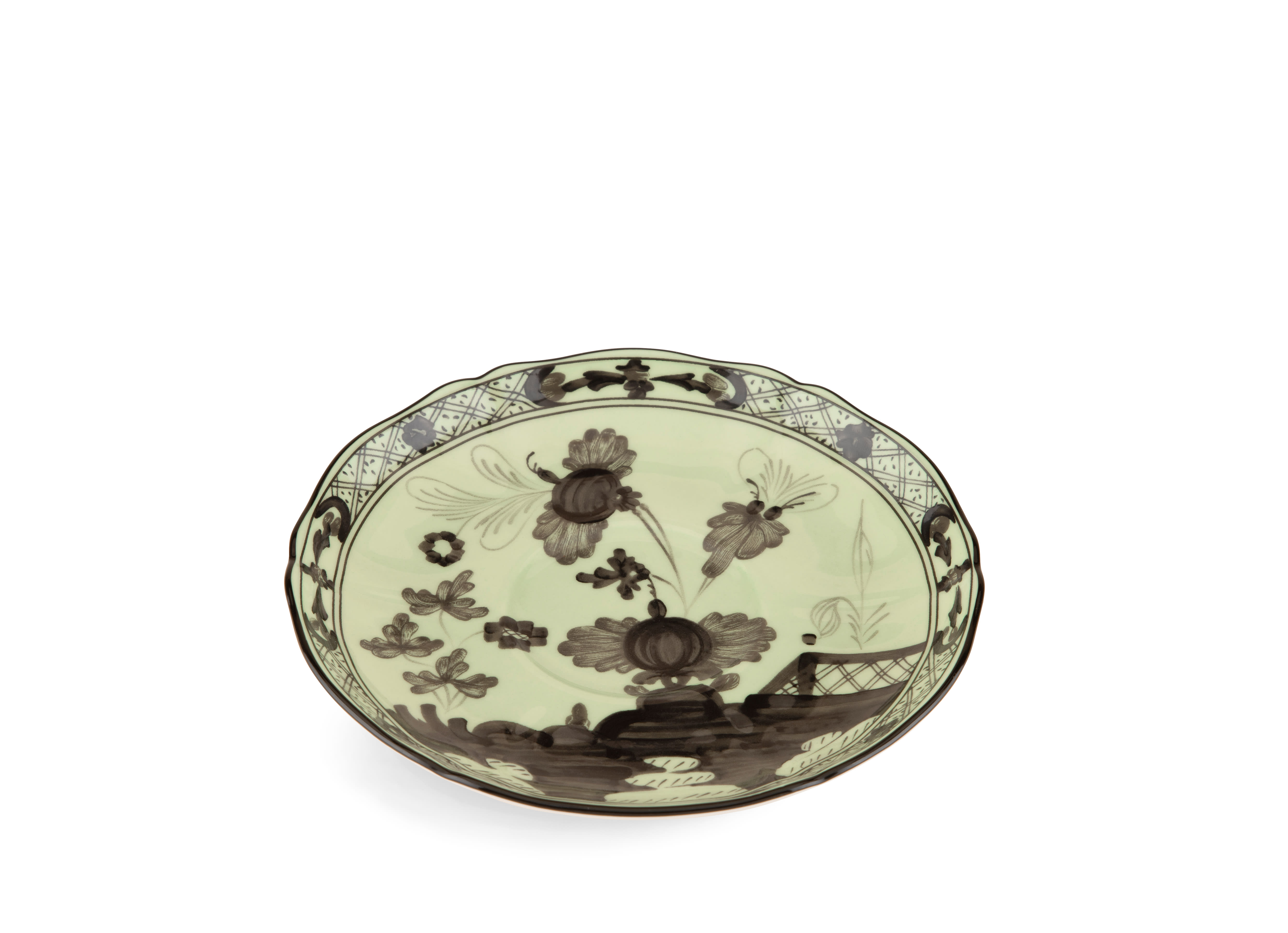 Barium-green porcelain tea saucer | GINORI 1735