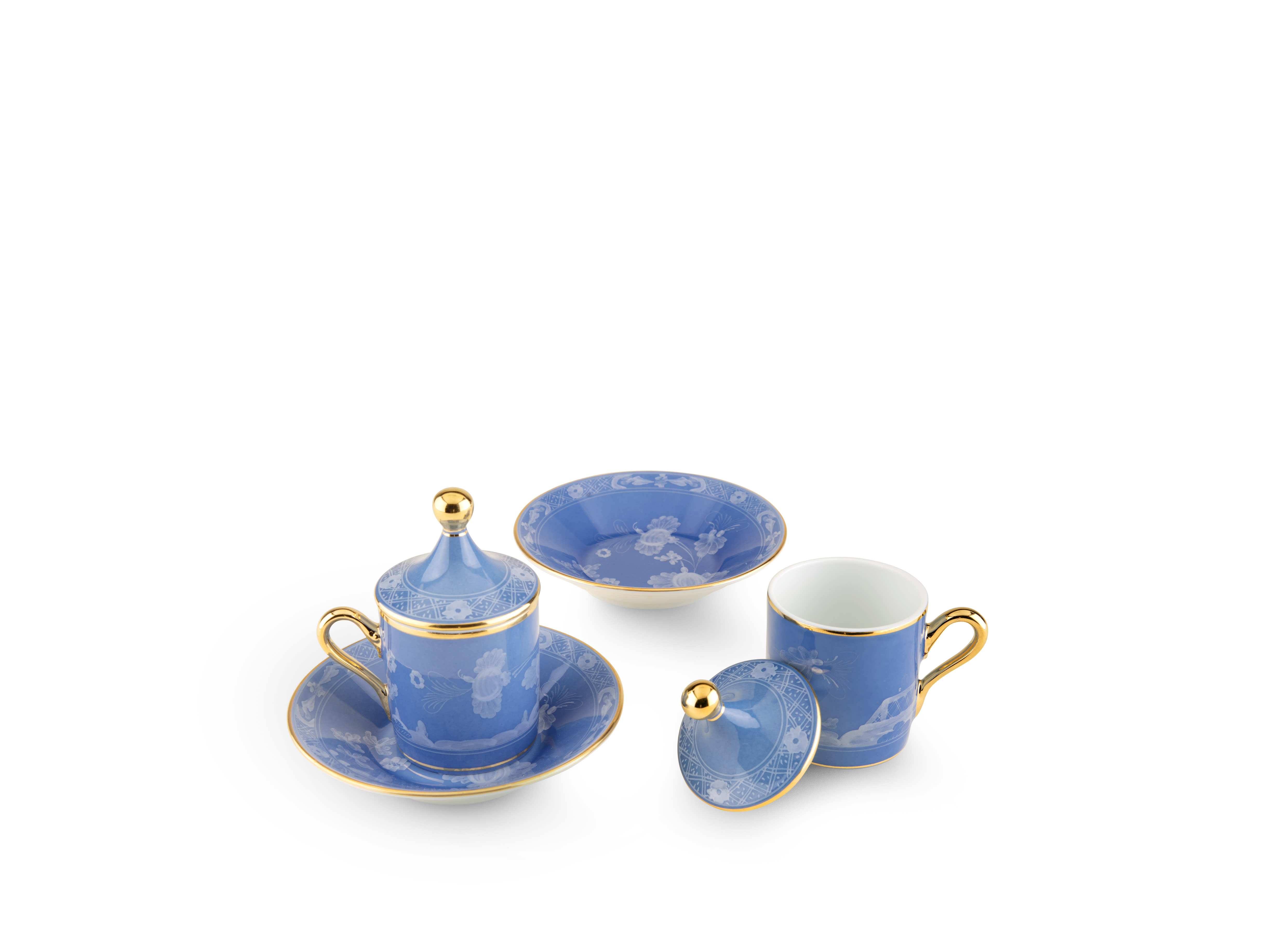 デミタスカップ&ソーサー ペアセット ペルヴィンカ | GINORI 1735