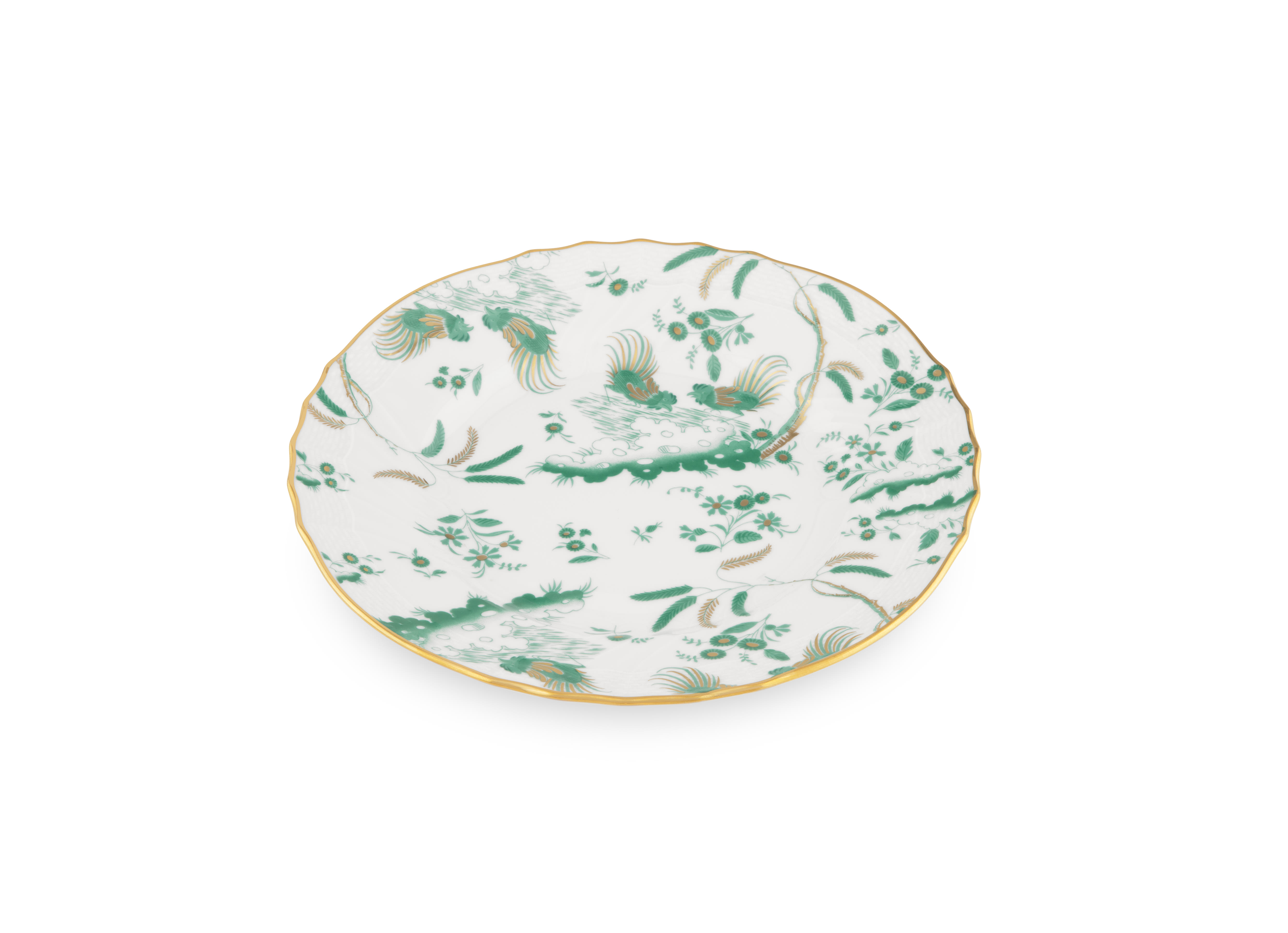 Jade green dessert plate | Oro Di Doccia | Ginori1735 | GINORI 1735