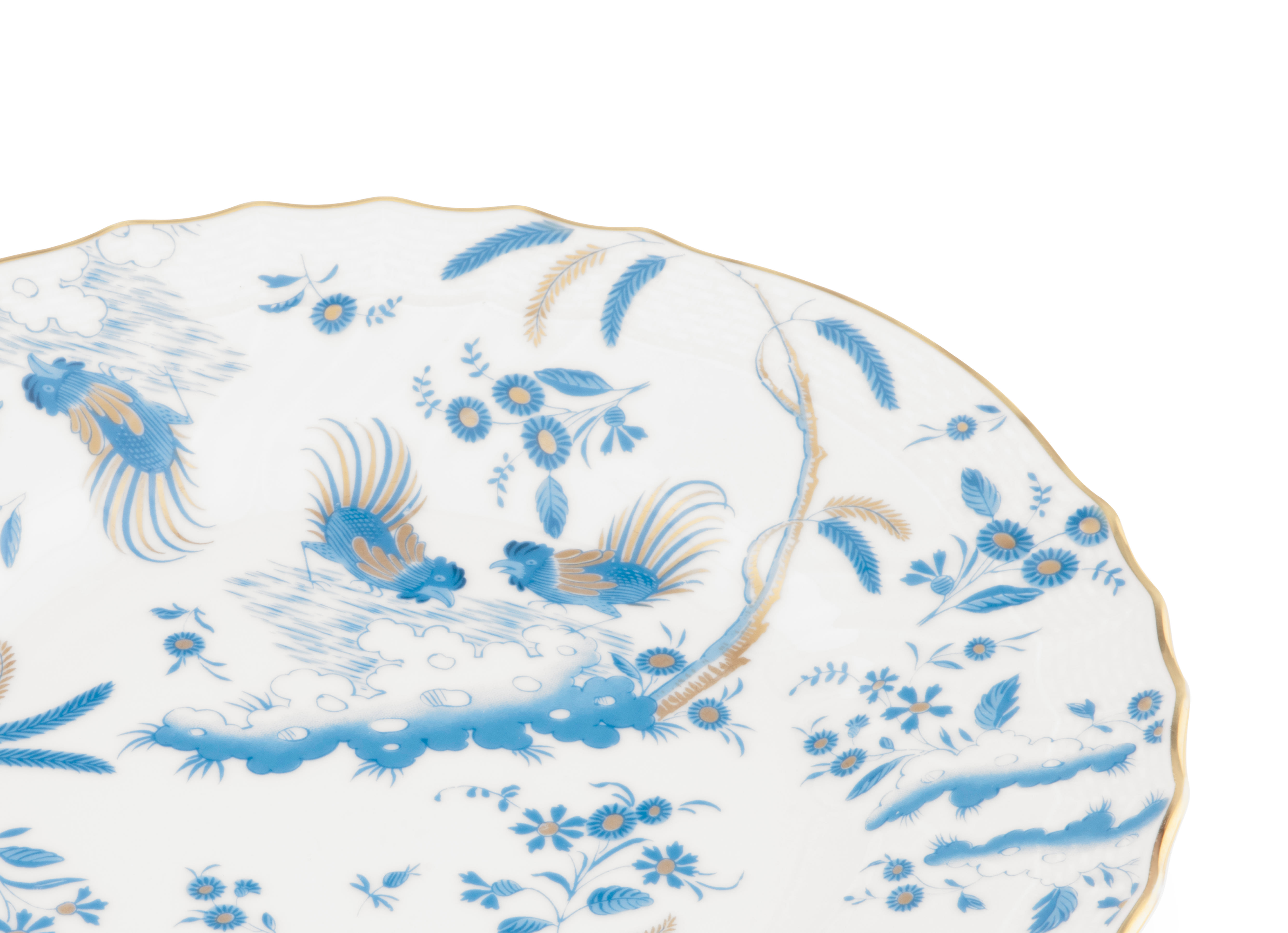 Turquoise dessert plate | Oro Di Doccia | Ginori1735 | GINORI 1735