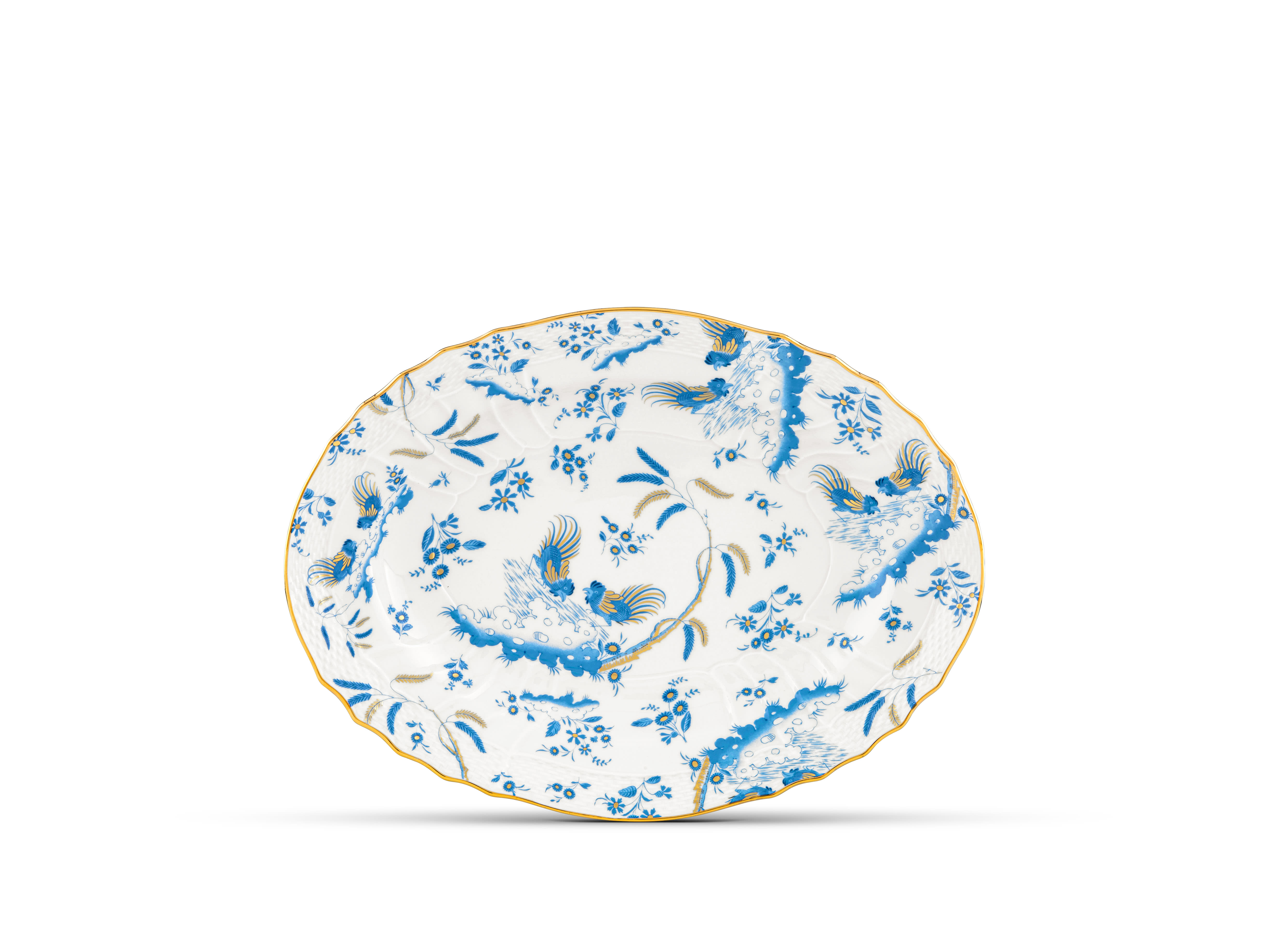 Turquoise Oval Platter | Oro di Doccia | Ginori1735 | Ginori1735
