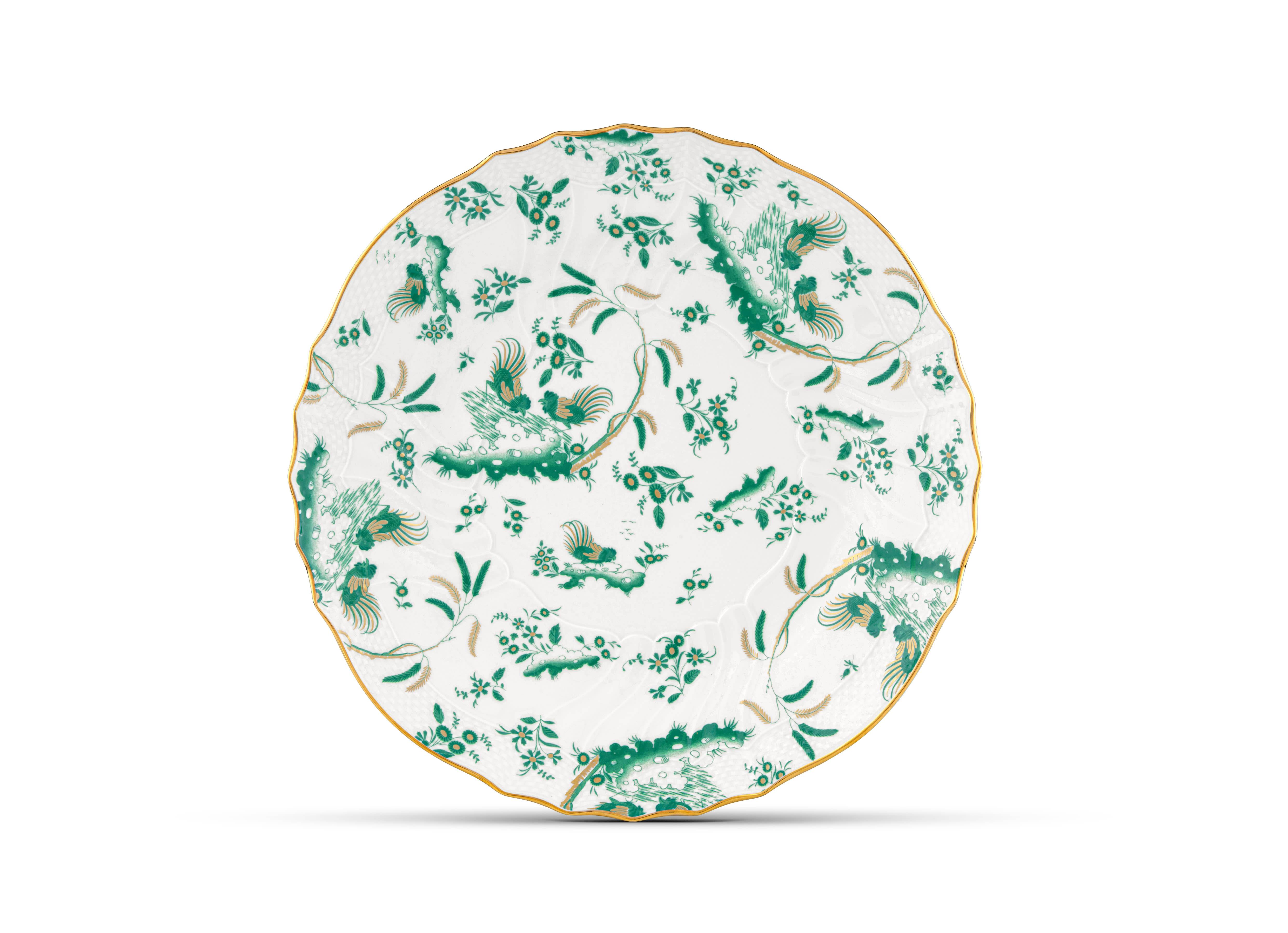 Richard Ginori Lilievo ディナープレート6枚 Large Green Round Platter | Oro di Doccia | Ginori1735