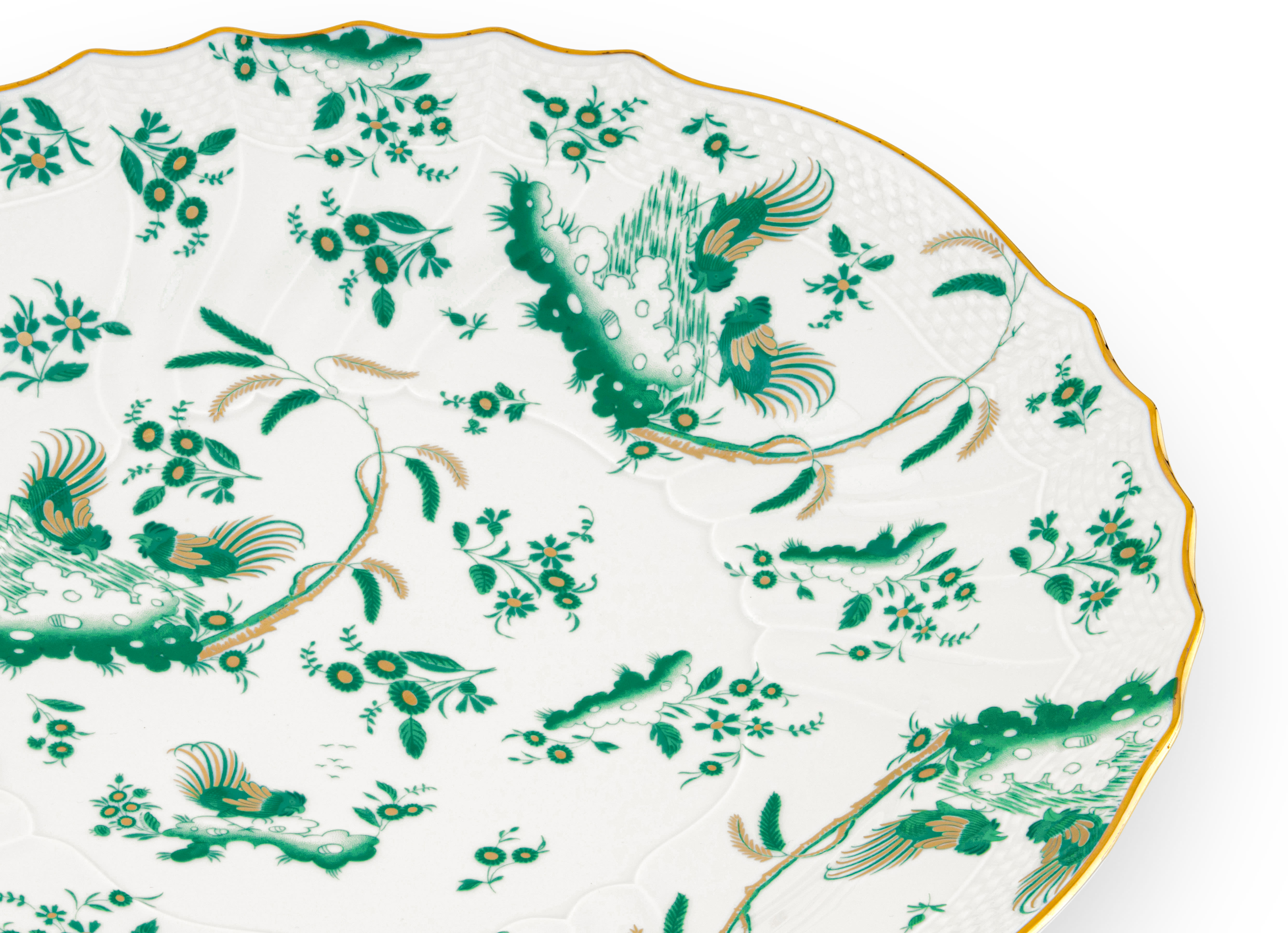 Large Green Round Platter | Oro di Doccia | Ginori1735
