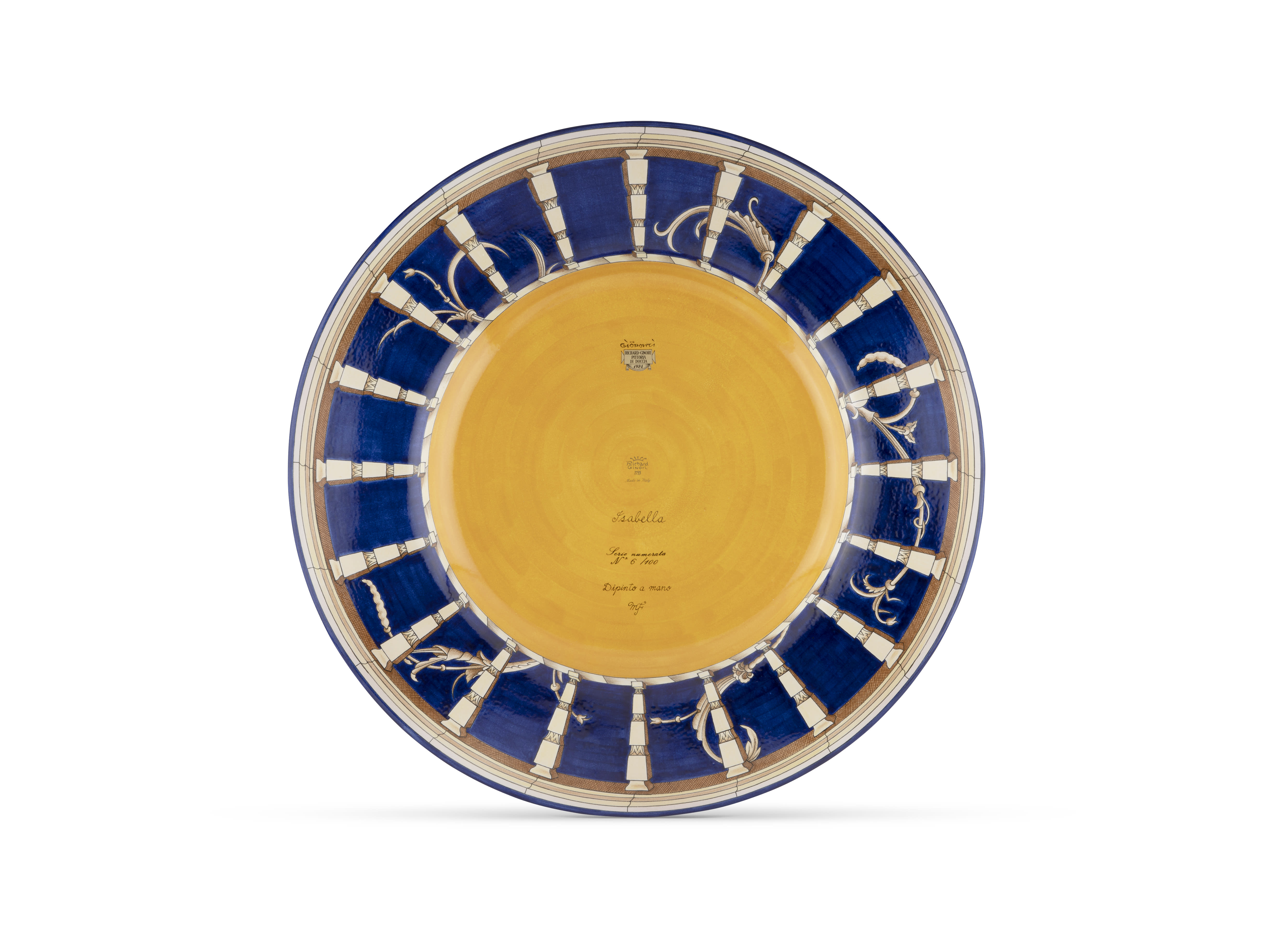 Isabella Le Mie Donne Plate - Blue | Gio Ponti | GINORI 1735