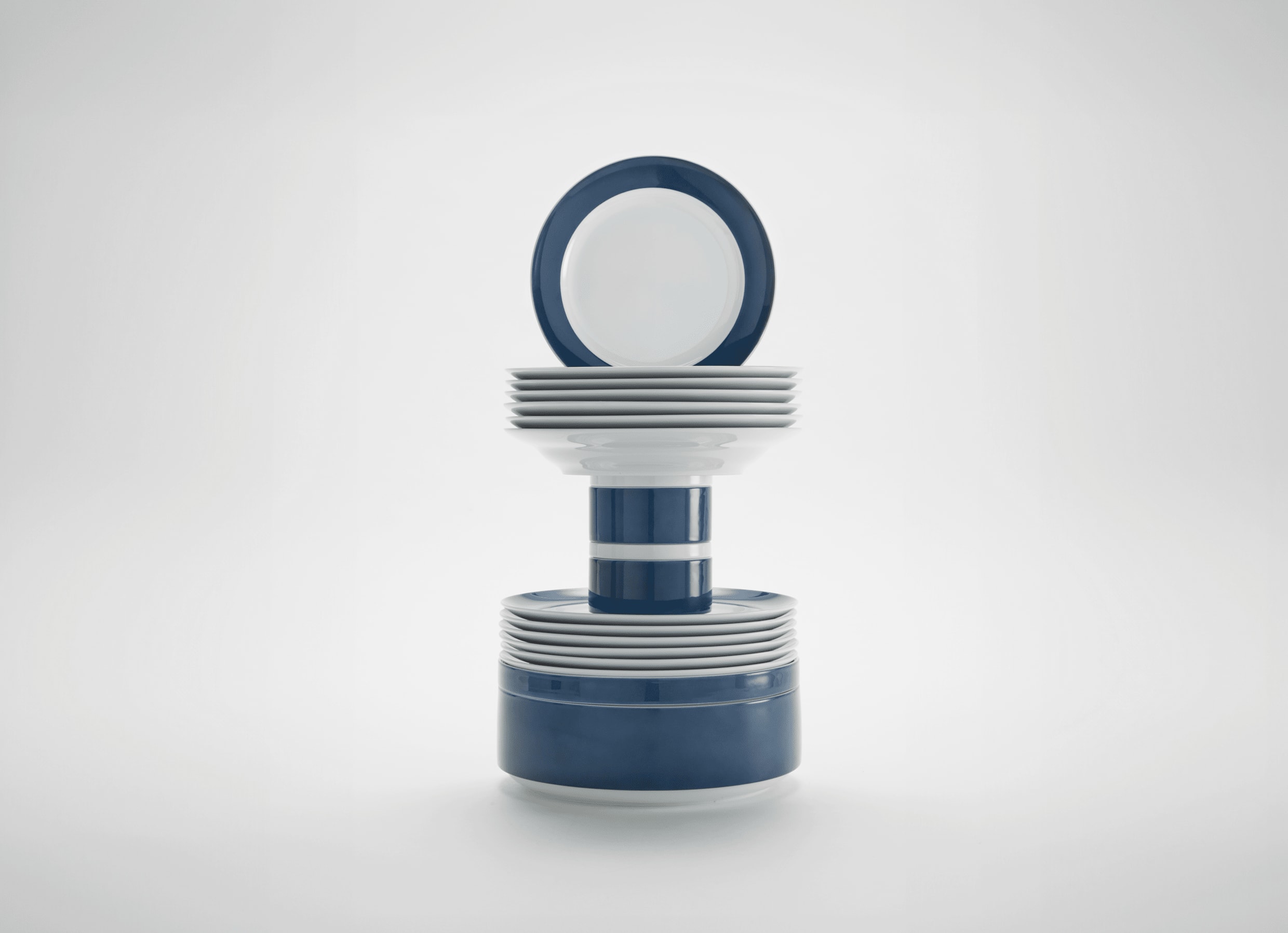 Table service for 6 Blue | Colonna Re-Edition | Ginori 1735