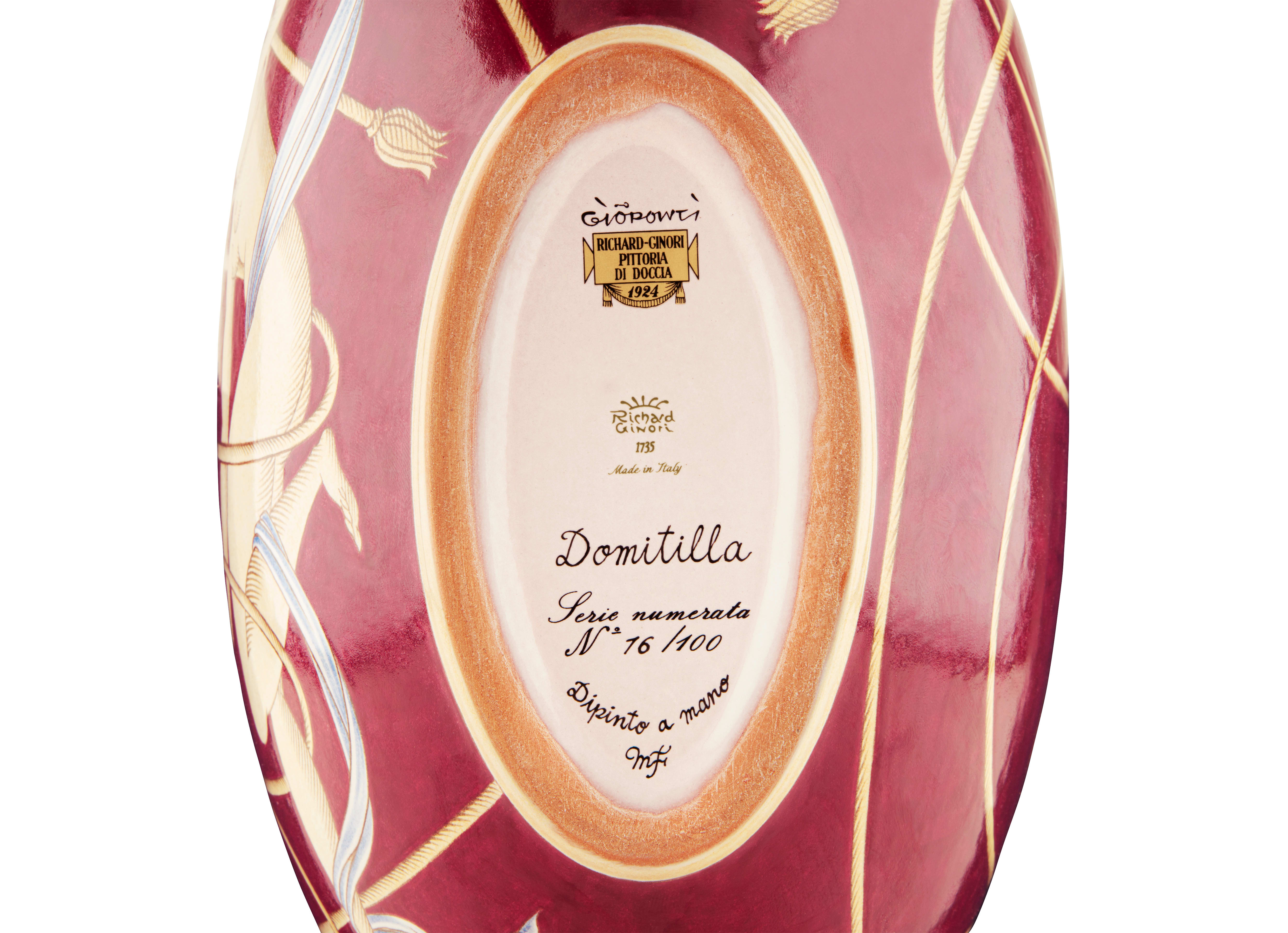 Domitilla, majolica oval bowl h cm 16 in 6 1/4 | GINORI 1735