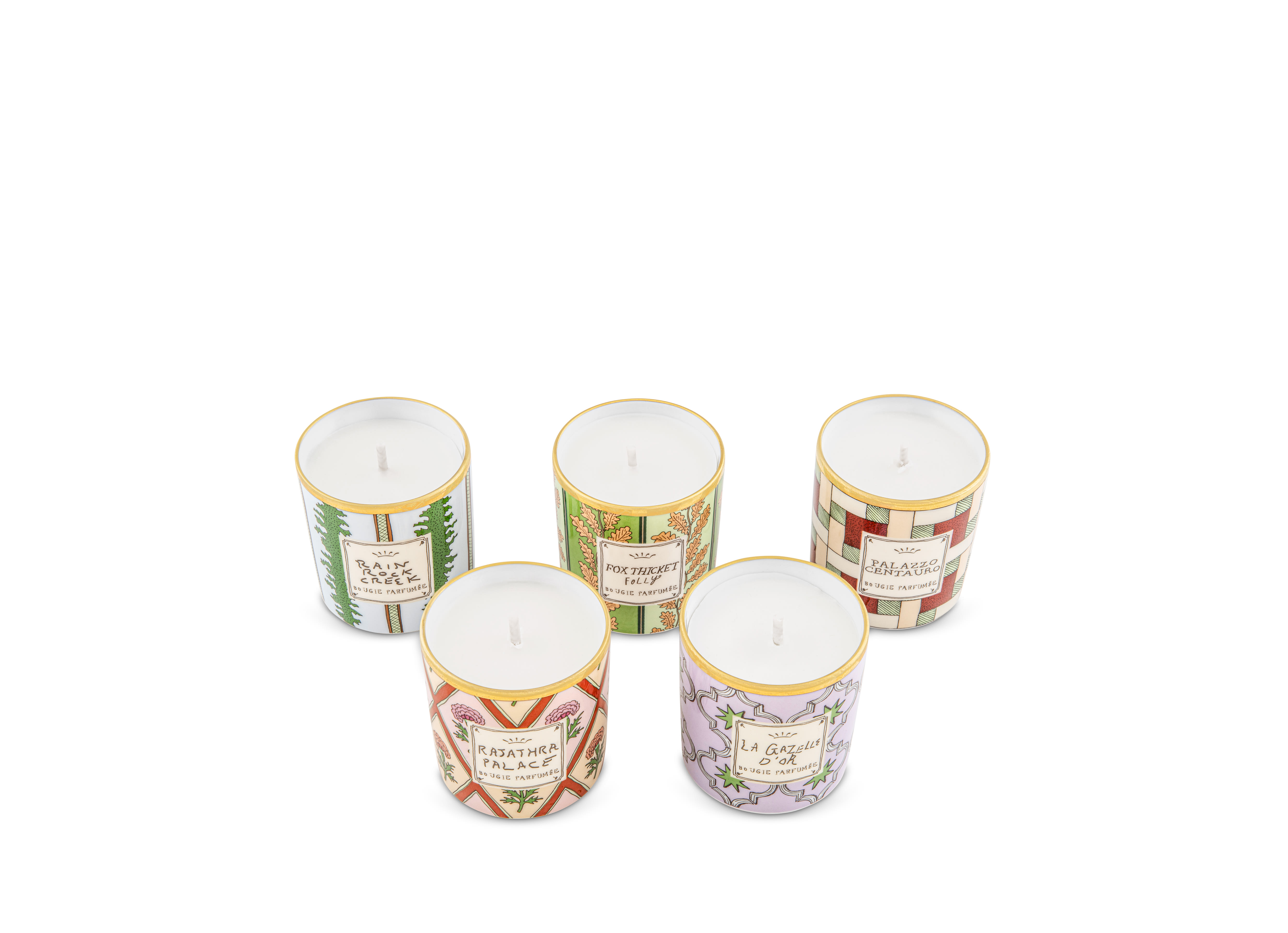 Set of 5 Multi-fragrance Scented Candles | GINORI 1735