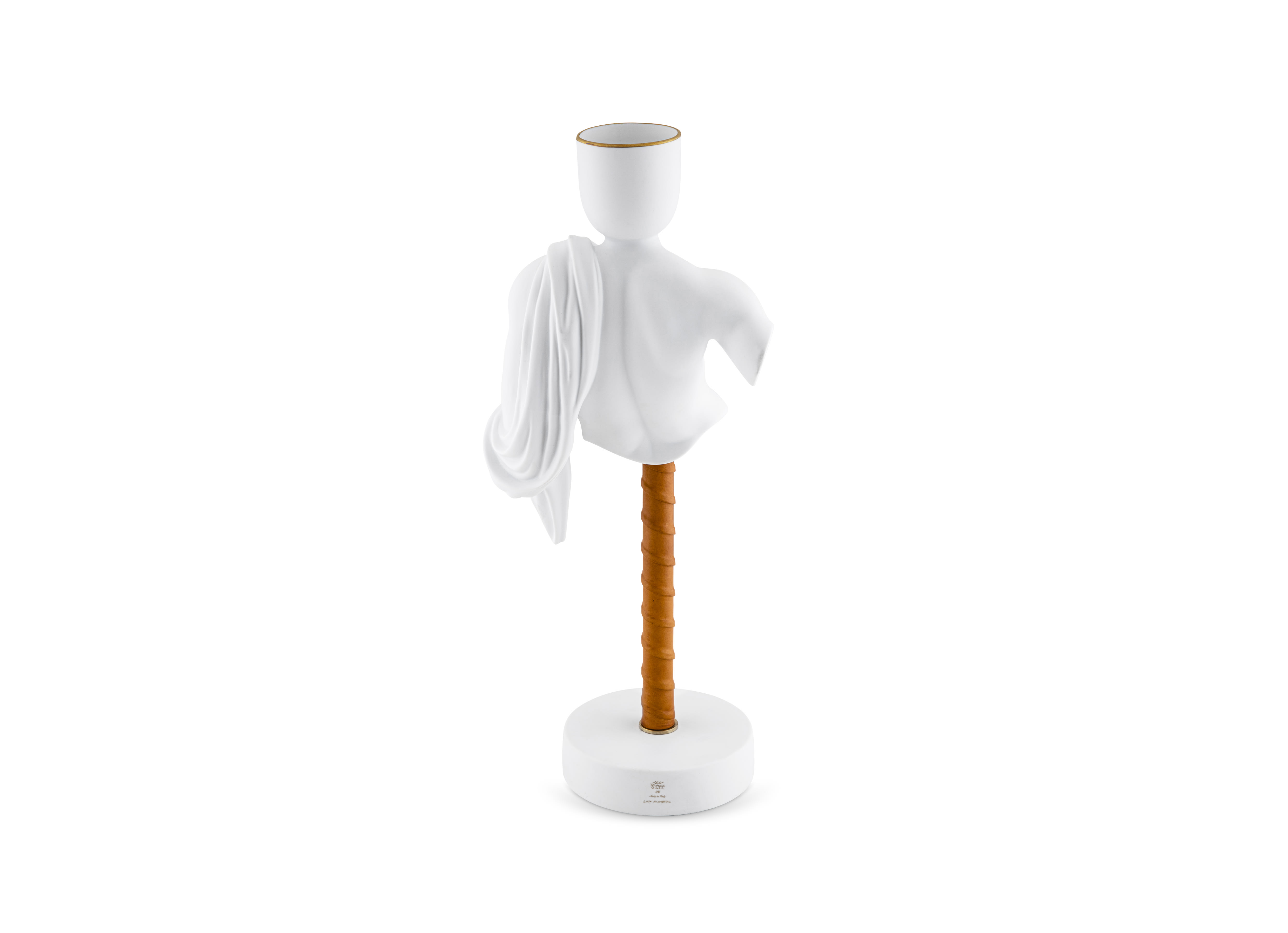 L'amante Pure White Candleholder Statue | LCDC | GINORI 1735