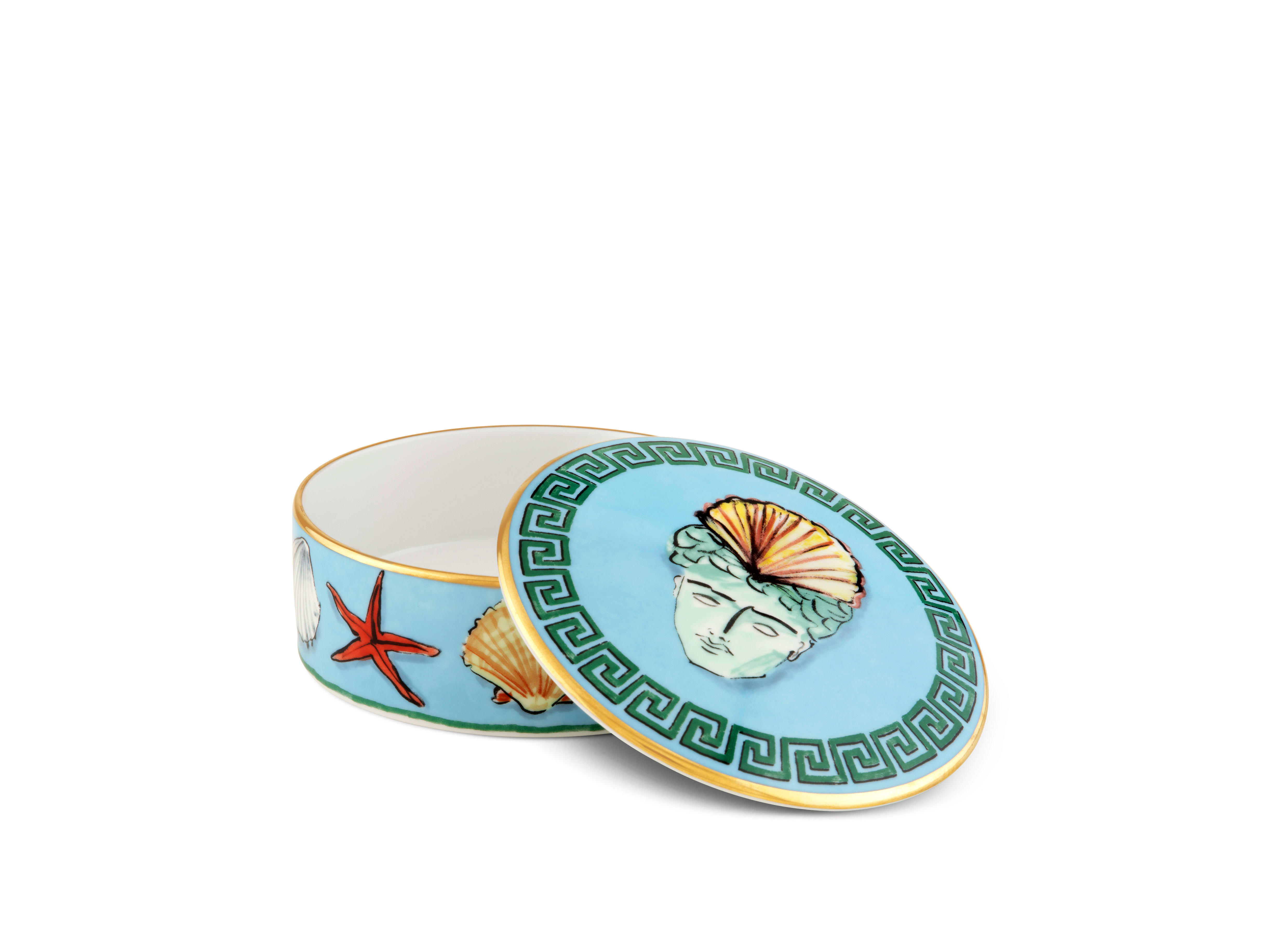 ジノリ！ラウンドボックス ブルー IL VIAGGIO DI NETTUNO ジノリ！ラウンドボックス ブルー IL VIAGGIO DI NETTUNO