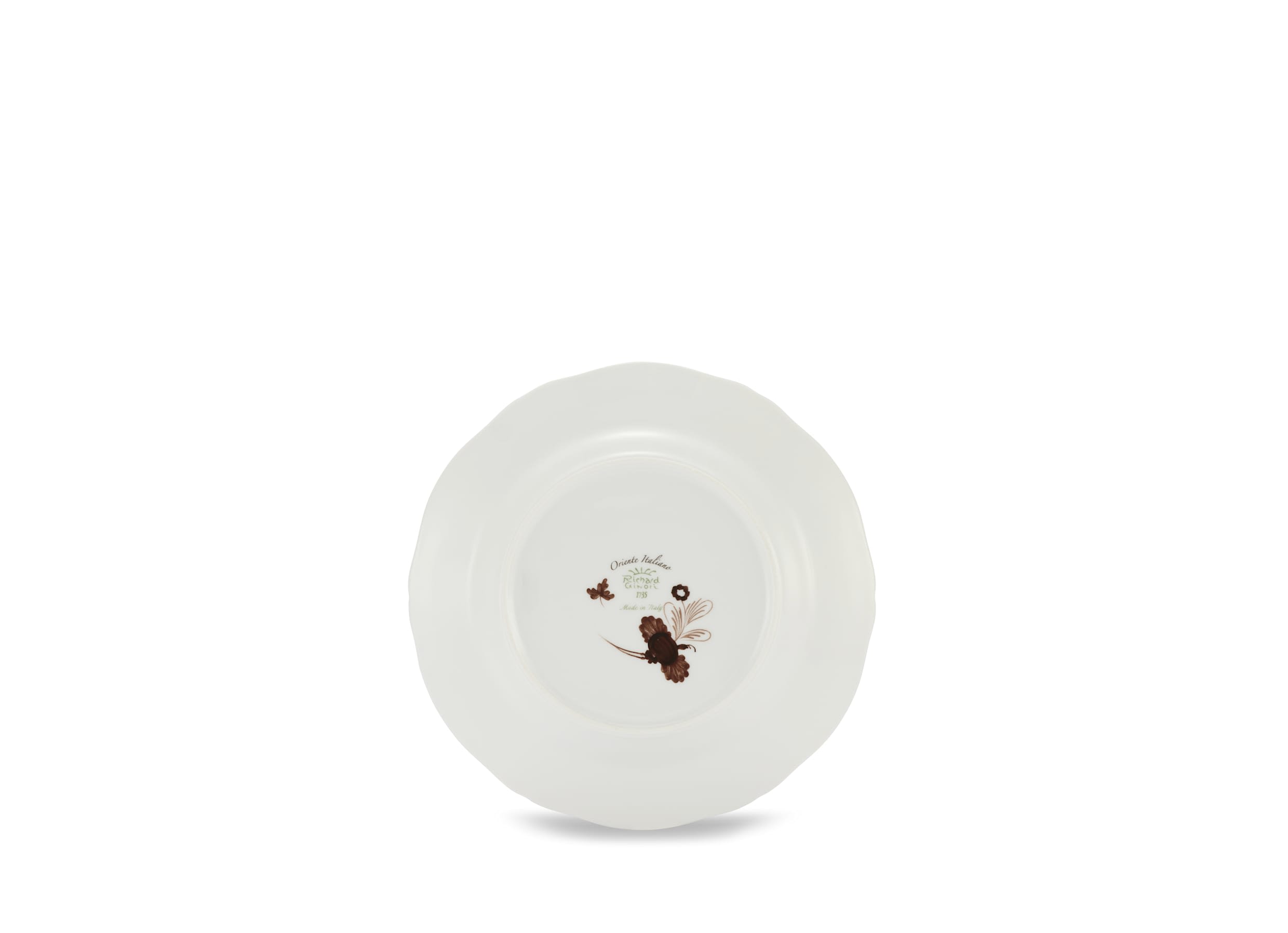 Dessert plate brown Castagna | Oriente Italiano | GINORI 1735