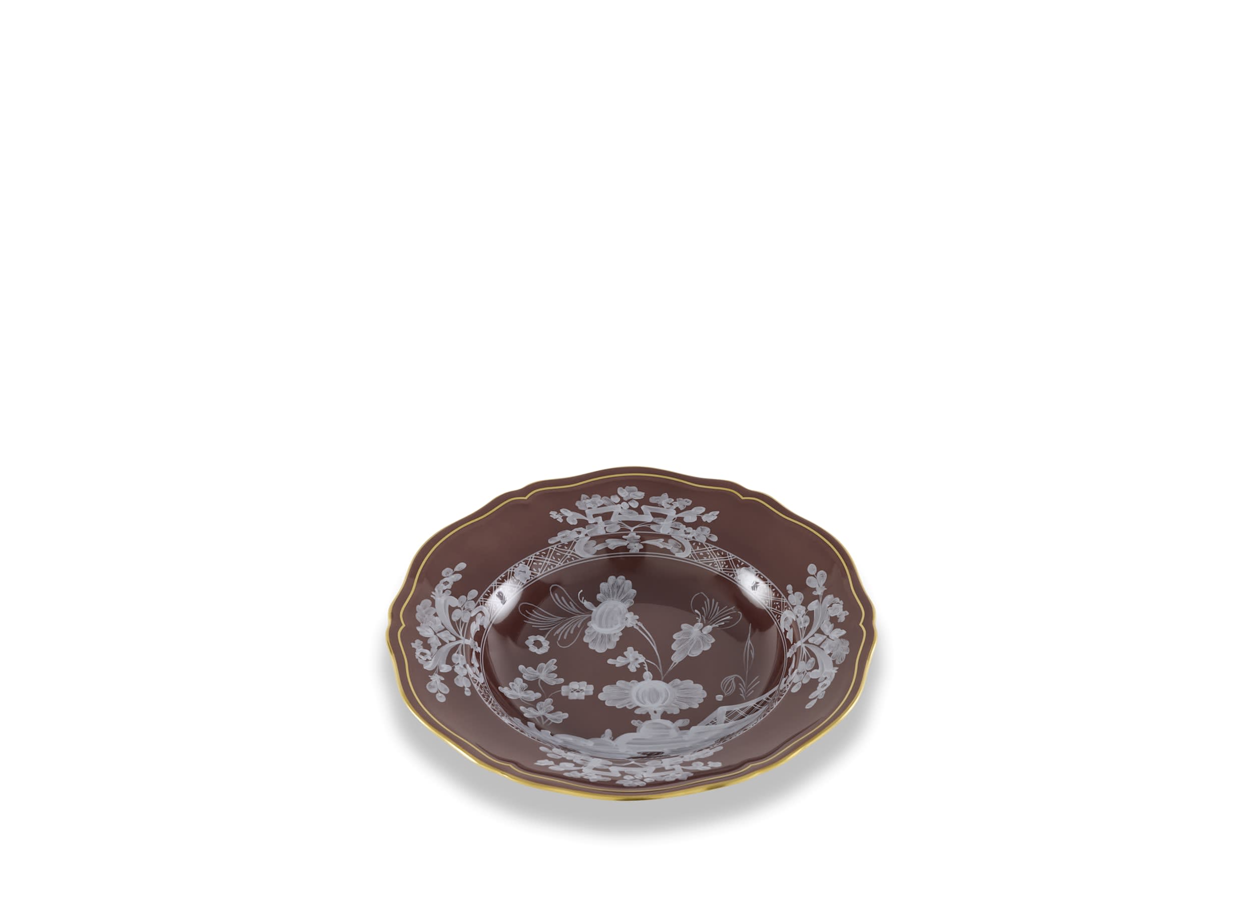 Soup plate brown Castagna | Oriente Italiano | GINORI 1735