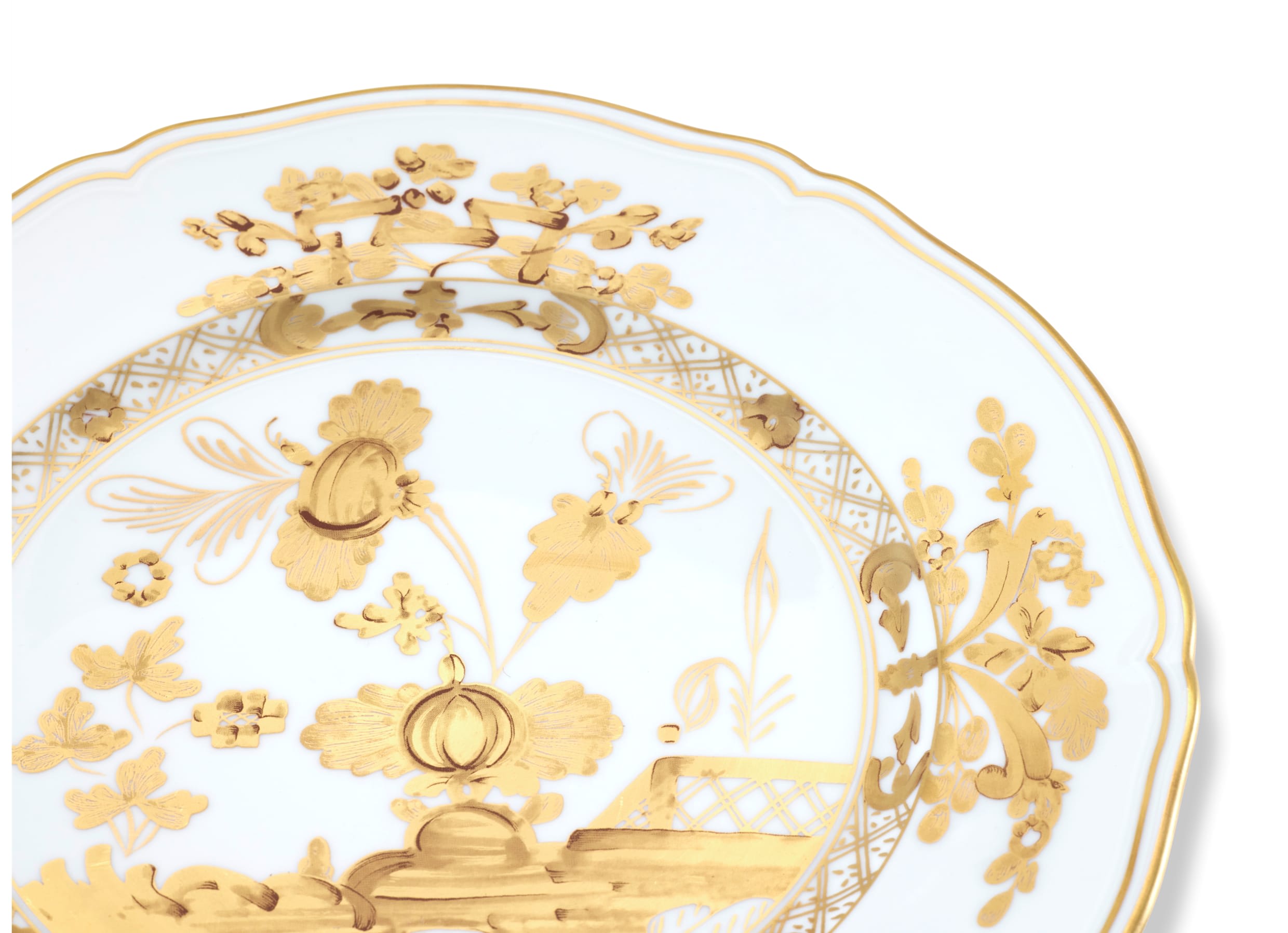YoriNori Aurum White Charger Plate | Oriente Italiano | GINORI 1735