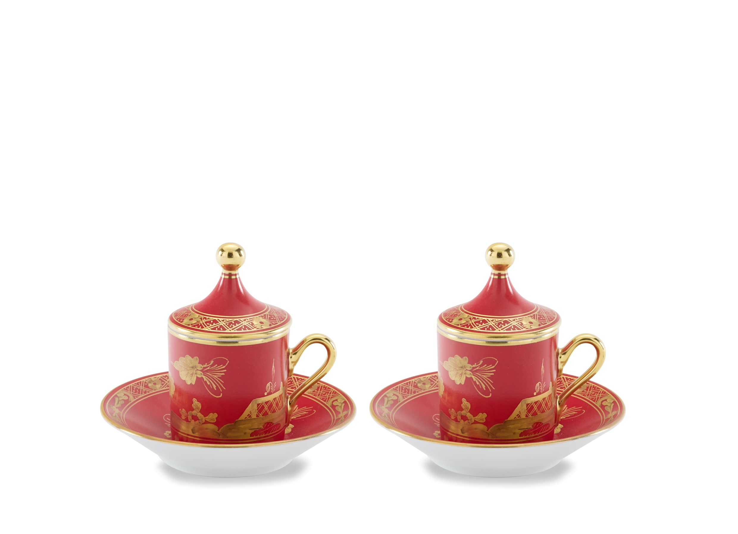 Red Coffee Set for Two Rubrum | GINORI 1735