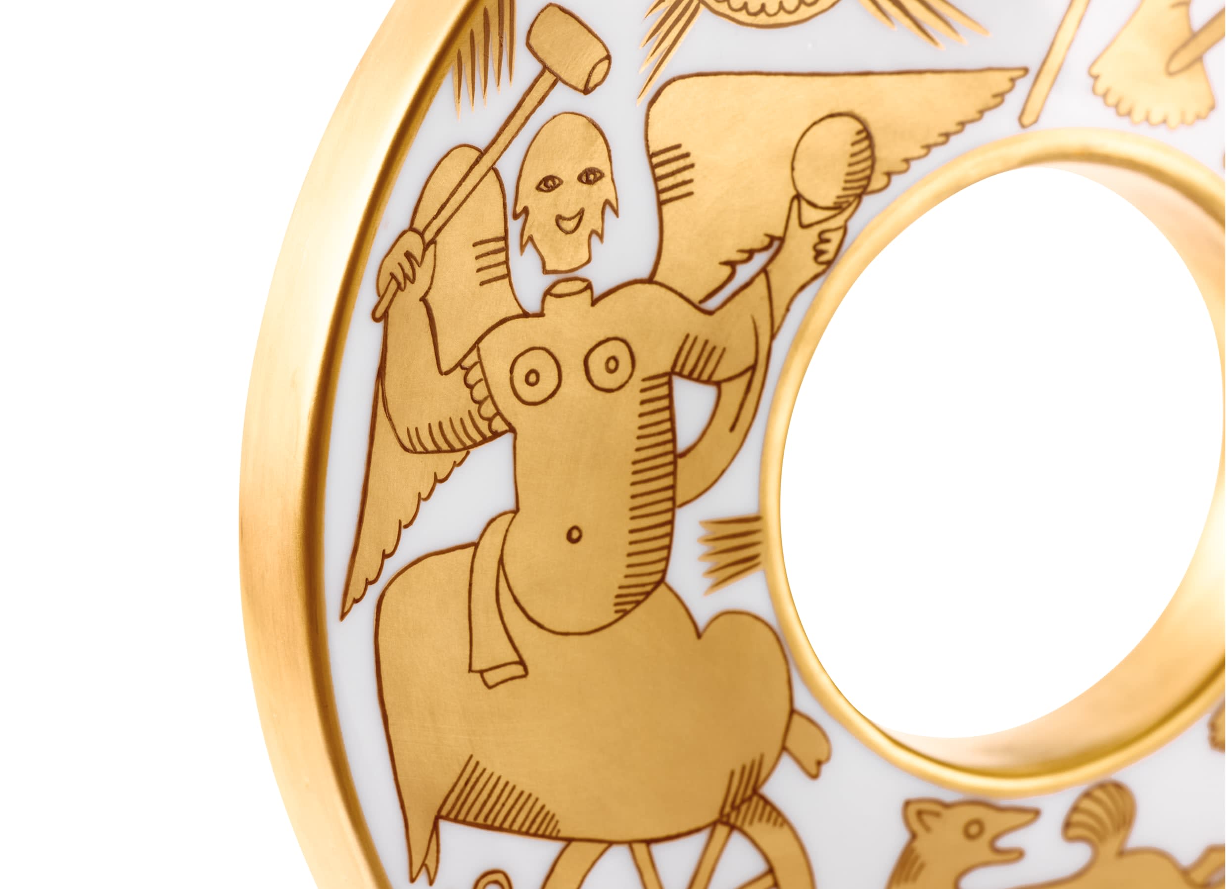 アンティークマイセン マルコリーニ期　グリザイユ　アポロとダフネ神話図CS アンティークマイセン マルコリーニ期 グリザイユ アポロとダフネ神話