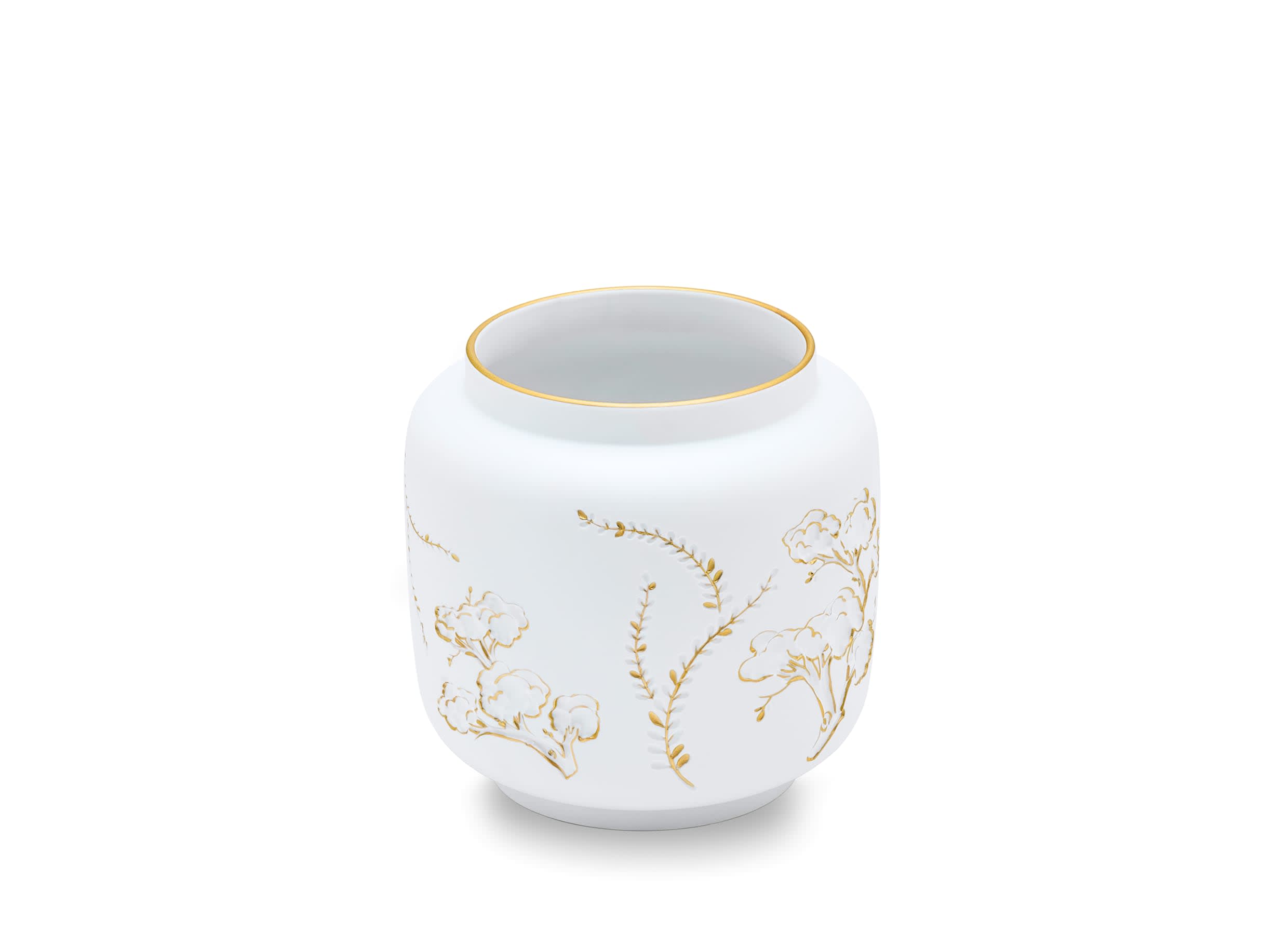 Bloom Vase with Lid Floral Engraving | Officina Ultra | GINORI 1735
