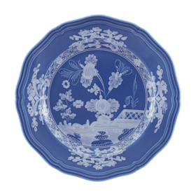 Iris blue bread plates in porcelain | GINORI 1735