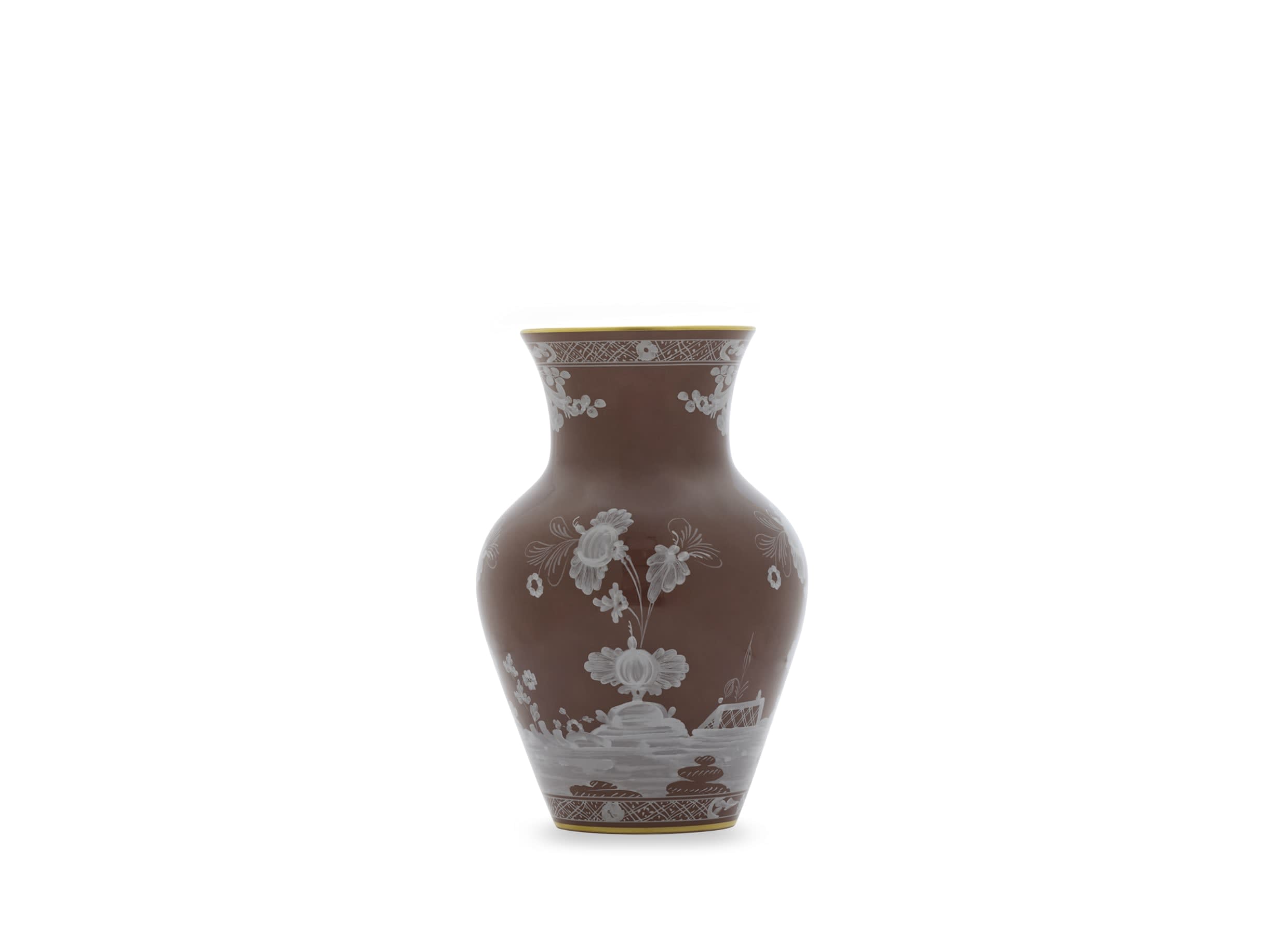 Ming vase brown Castagna | Oriente Italiano | GINORI 1735
