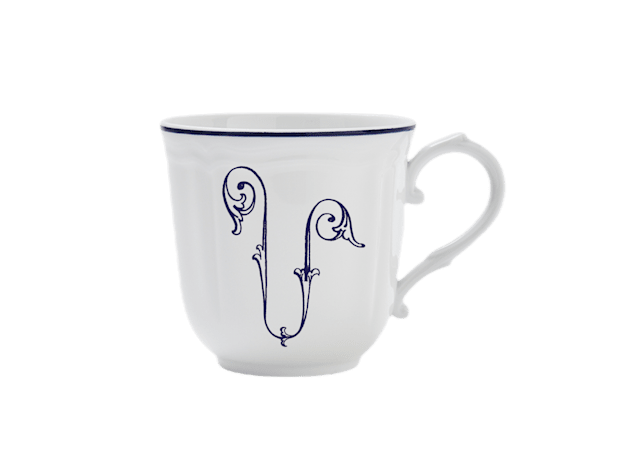 MUG LETTRE U BLU Corona Monogram Mugs-1