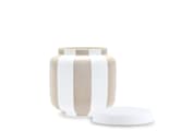 VASE WITH LID STRIPES SAND Officina Ultra-3