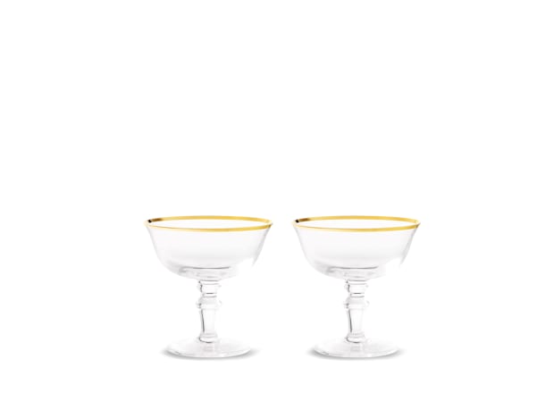 CHAMPAGNE GOBLETS GOLD THREAD CRYSTALMedici-2