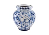 ORCIO VASE DONNE E ARCHITETTURA BLU E BIANCOArte di Gio Ponti-3