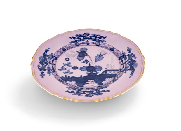 Azalea-pink porcelain charger plate | GINORI 1735