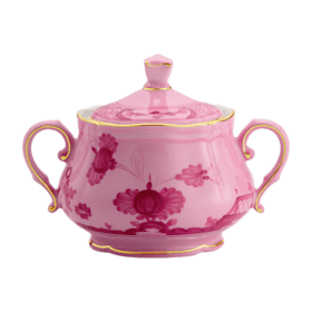 Azalea-pink porcelain sugar bowl | GINORI 1735
