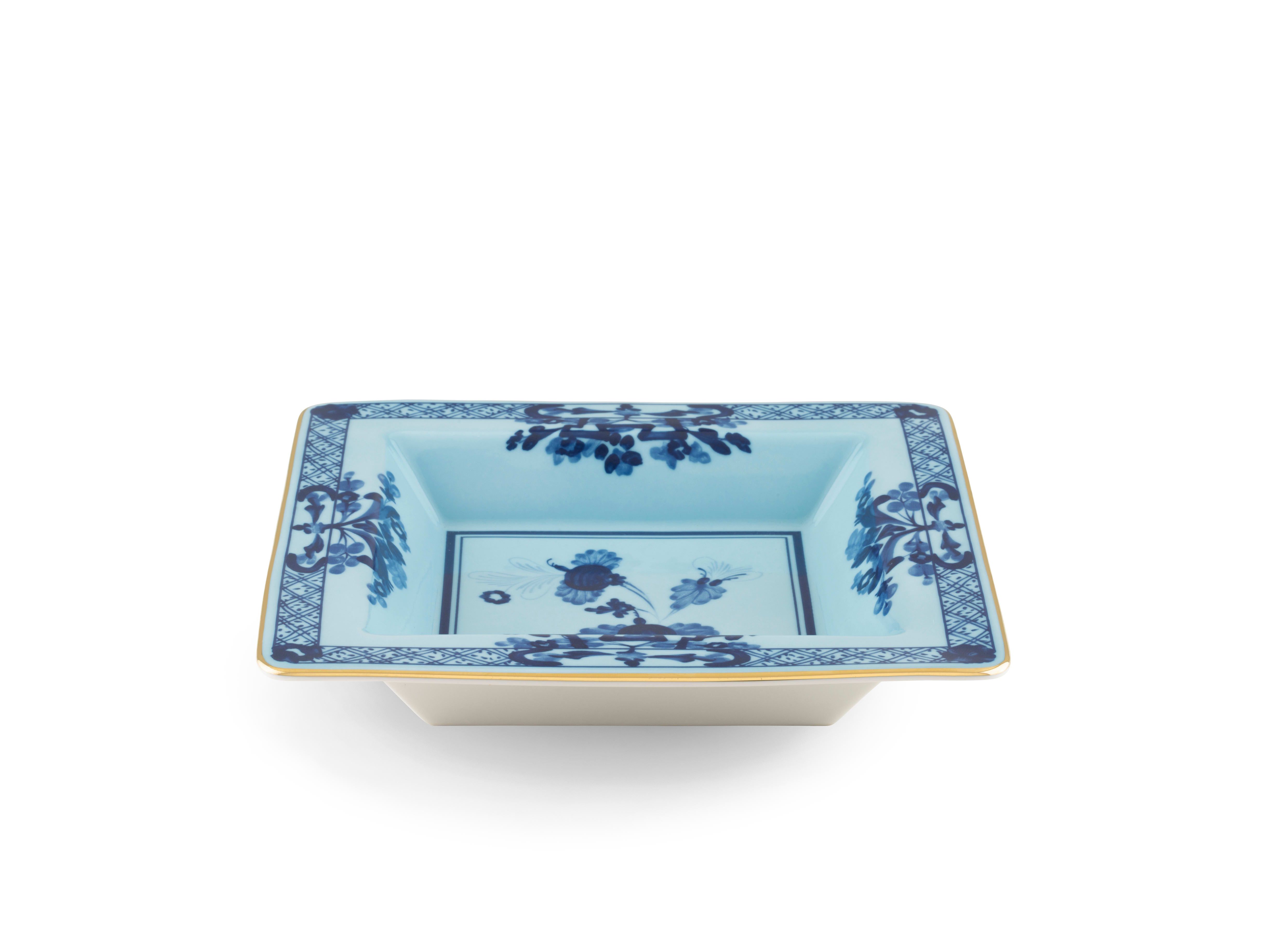 Light-blue square porcelain vide poche | GINORI 1735