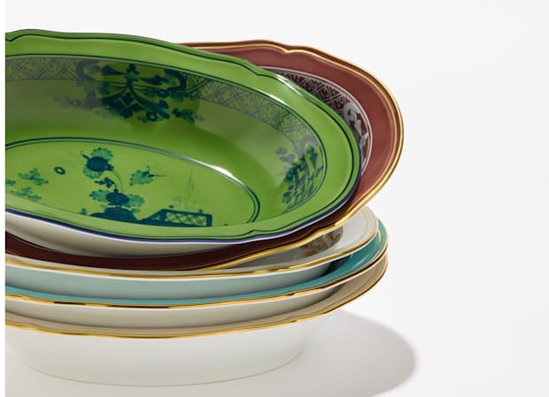 OVAL BOWL MALACHITE Oriente Italiano-7