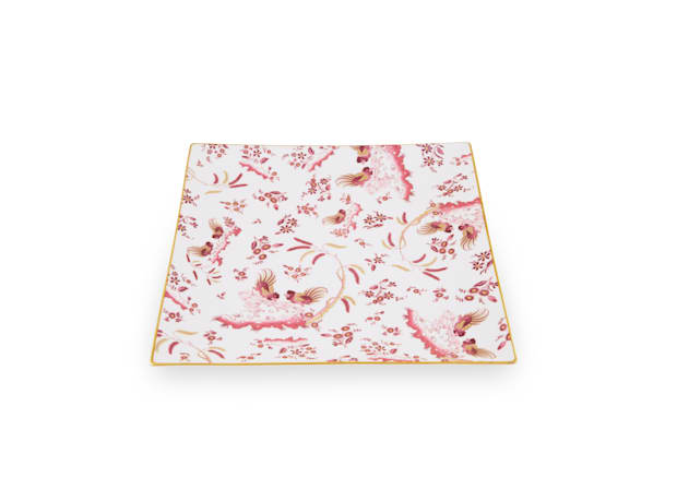 LARGE SQUARE PLATE MAGENTA Oro Di Doccia-2
