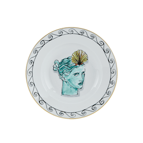 Assiette Ovale Richard Ginori 1735 'Il Viaggio Di Nettuno' - 34 Cm - Blanc