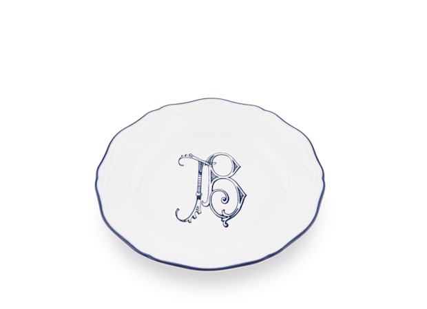 bread plates blu cobalto - personalizableCorona Monogram-2