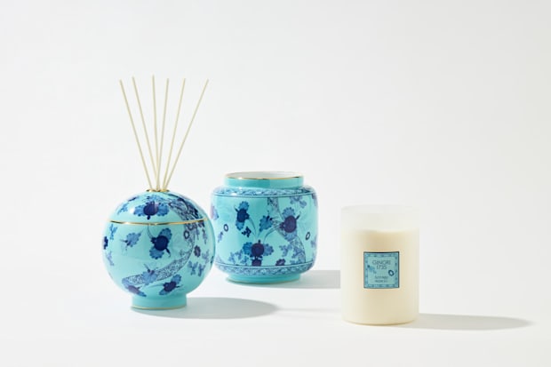LARGE SCENTED CANDLE IRIS - Azzurro MediceoOriente Italiano - Tesori-2