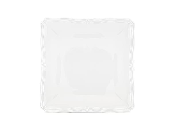 LARGE SQUARE PLATE WHITE Antico Doccia-1