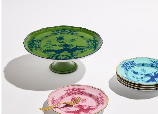CAKE STAND MALACHITE Oriente Italiano-5