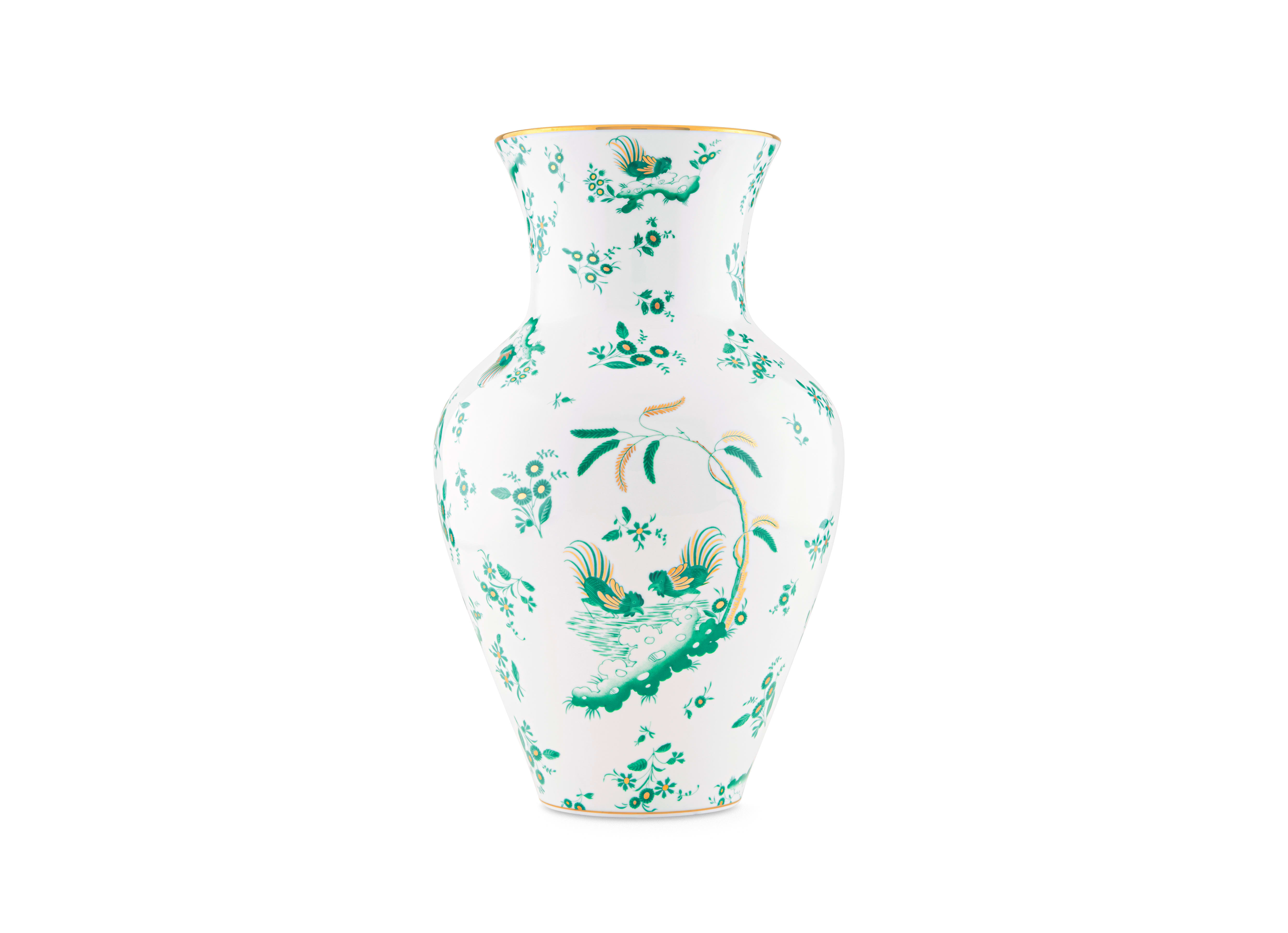 Malachite green trinket box in porcelain | GINORI 1735