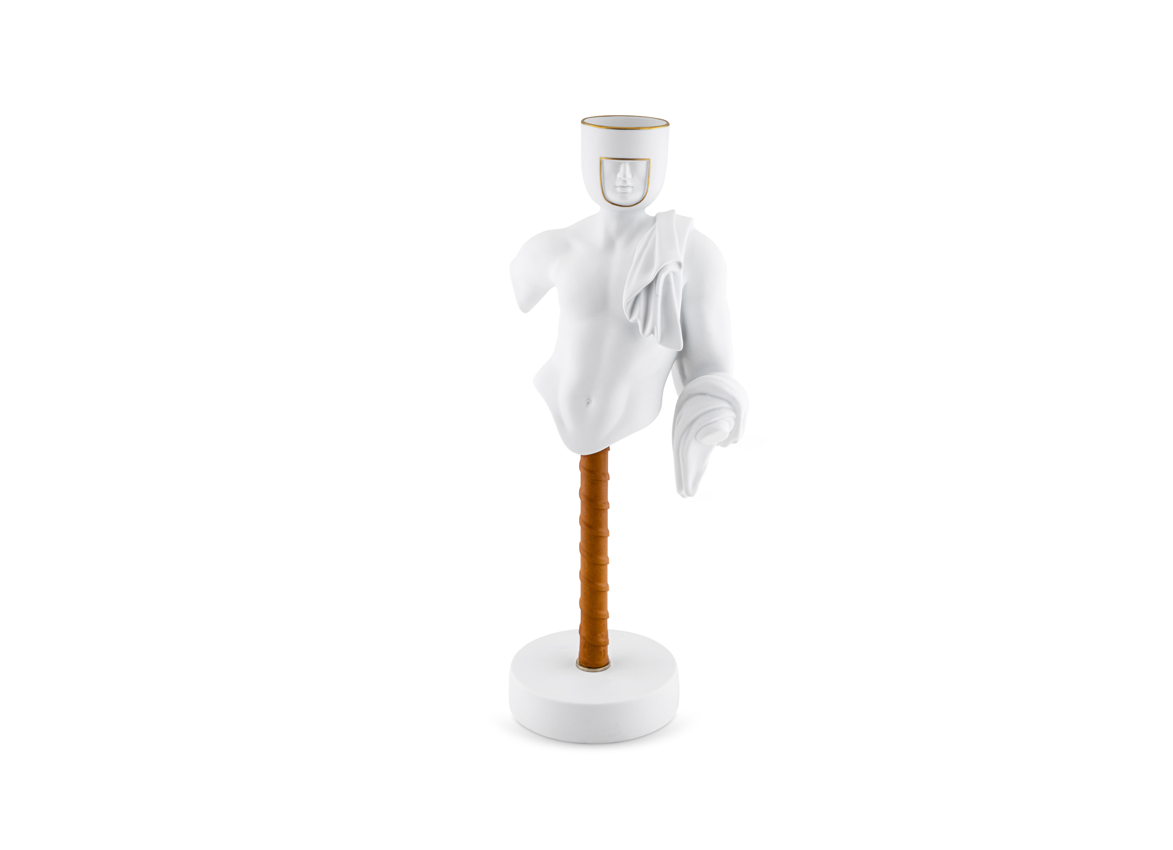 L'amante Pure White Candleholder Statue | LCDC | GINORI 1735