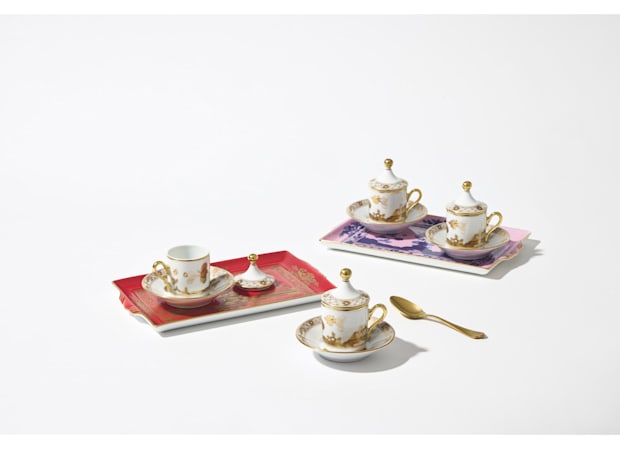 ESPRESSO SET FOR FOUR AURUM Oriente Italiano - Tesori-4